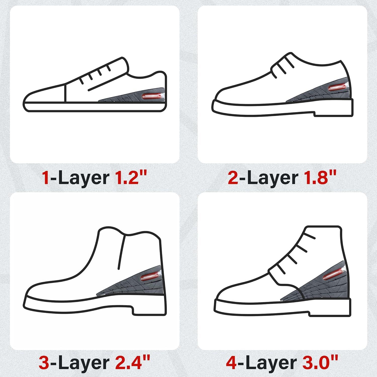 Plantillas Aumento de Altura 2 Capas FEIMAO 4.5 cm Comodidad