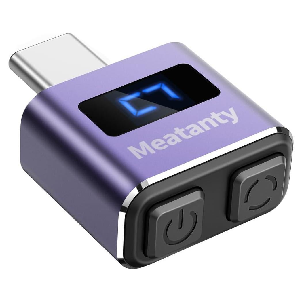 Ratón Jiggler Meatanty USB-C Metálico Indetectable Púrpura