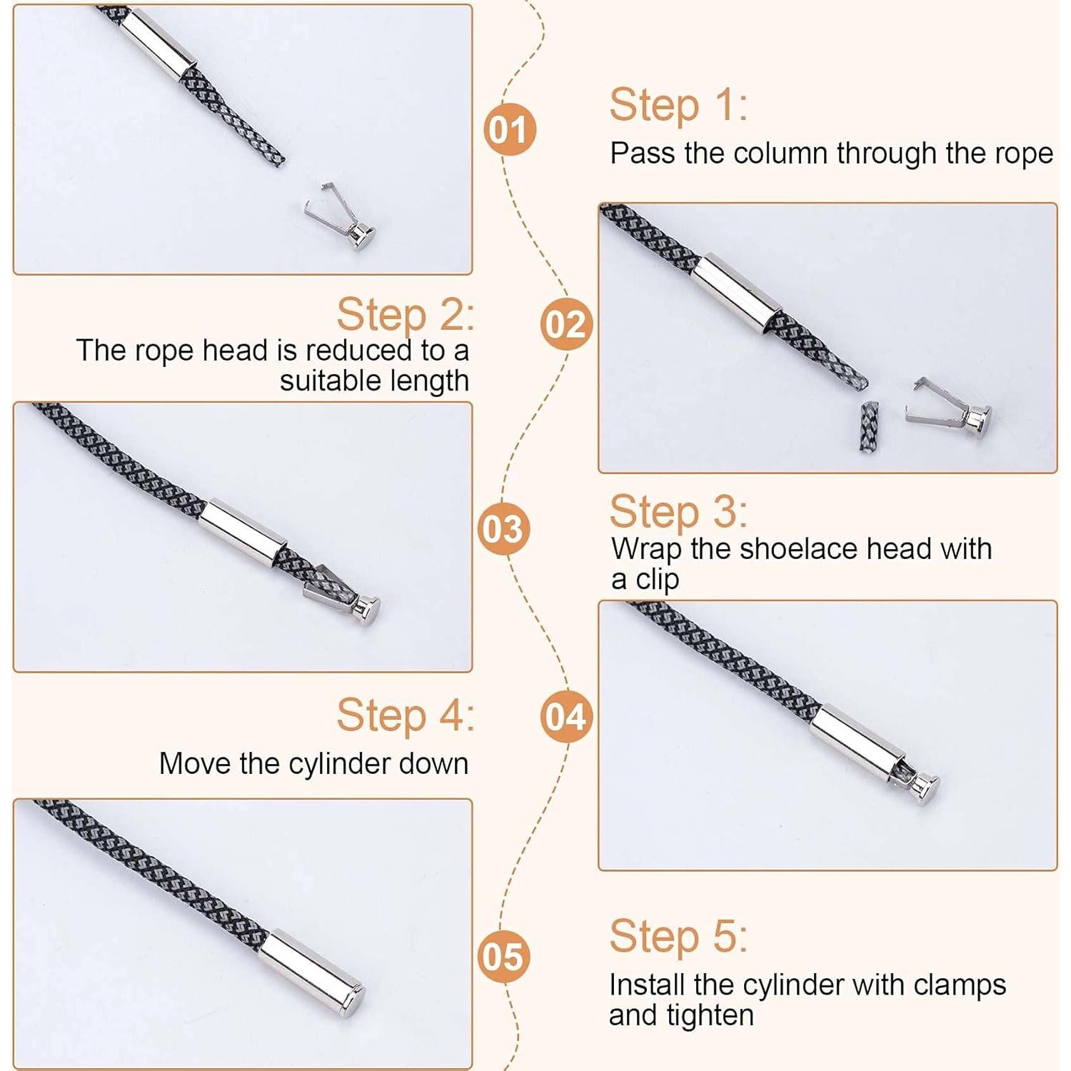 Consejos de cordones de aleación PAGOW, 36 juegos, 4 colores