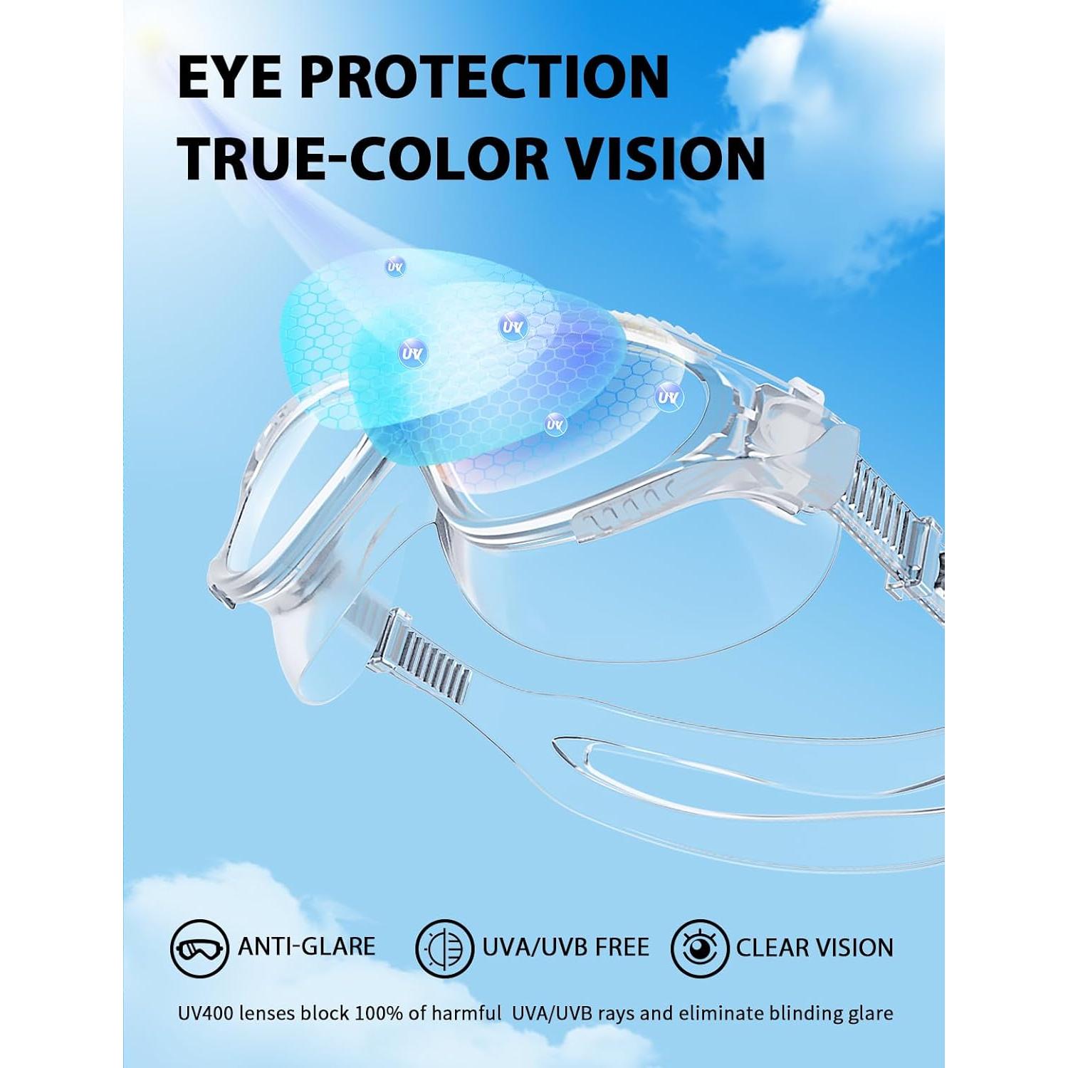 Gafas de Natación Panorámicas Sliwo 180° Adultos Silicona UV400