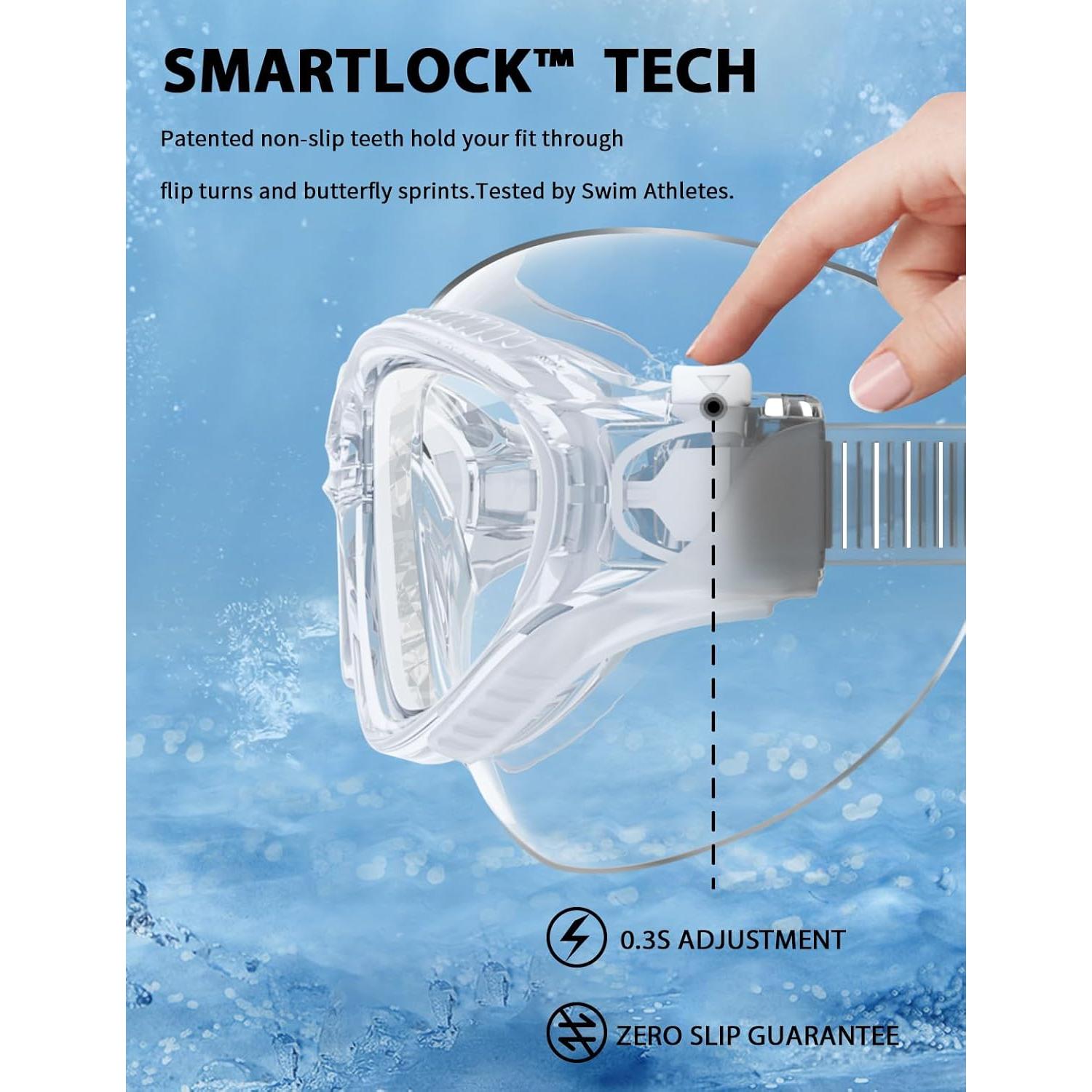 Gafas de Natación Panorámicas Sliwo 180° Adultos Silicona UV400