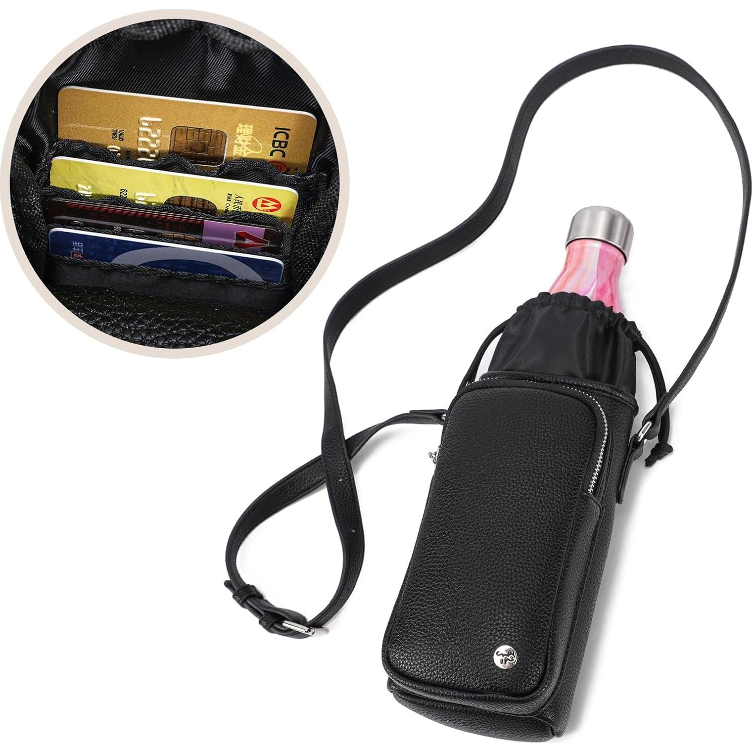 Soporte de Botella de Agua INICAT de Cuero Vegano 32oz