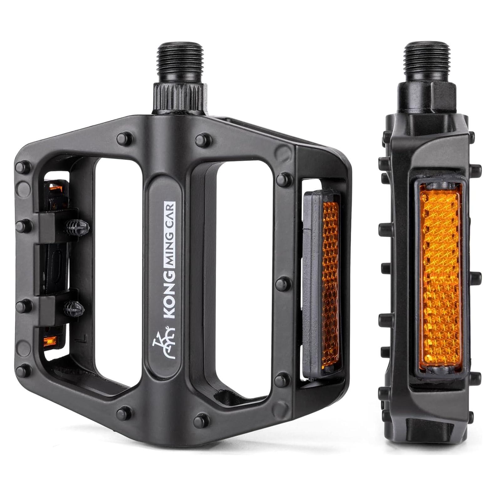 Pedales de Bicicleta KONG MING CAR Aluminio 100x104mm con Reflectores