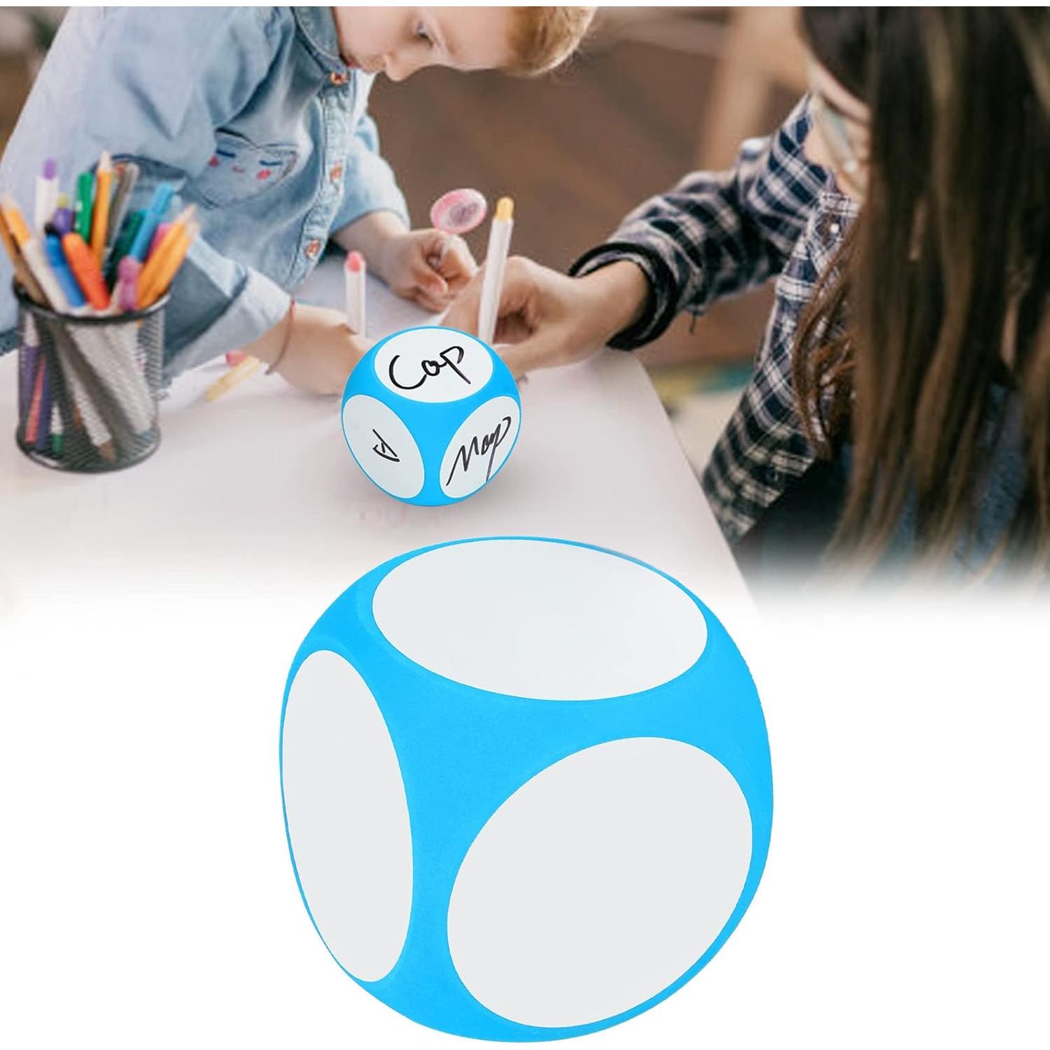 Dados de Borrado en Seco Cryfokt 10cm Azul para Enseñanza