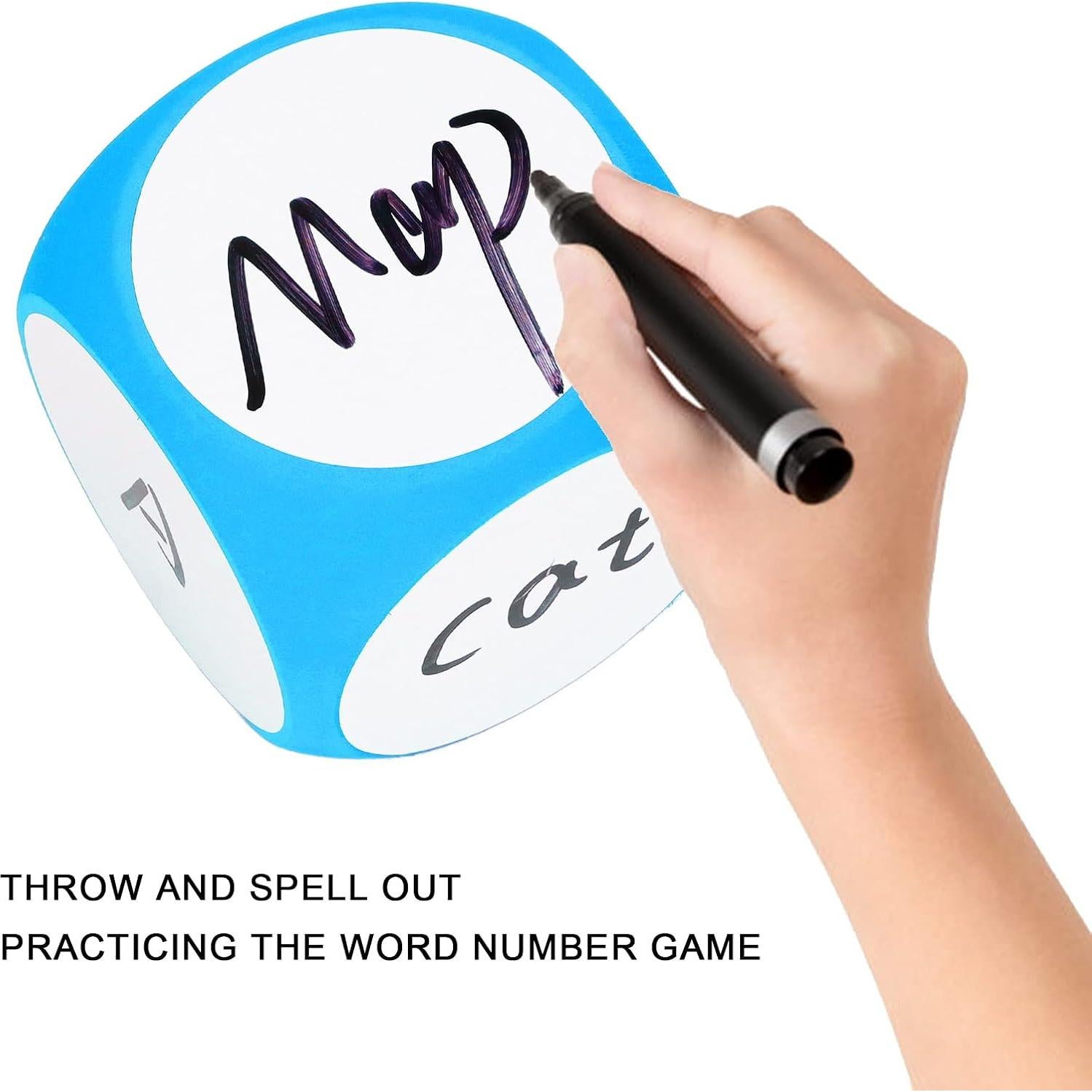 Dados de Borrado en Seco Cryfokt 10cm Azul para Enseñanza