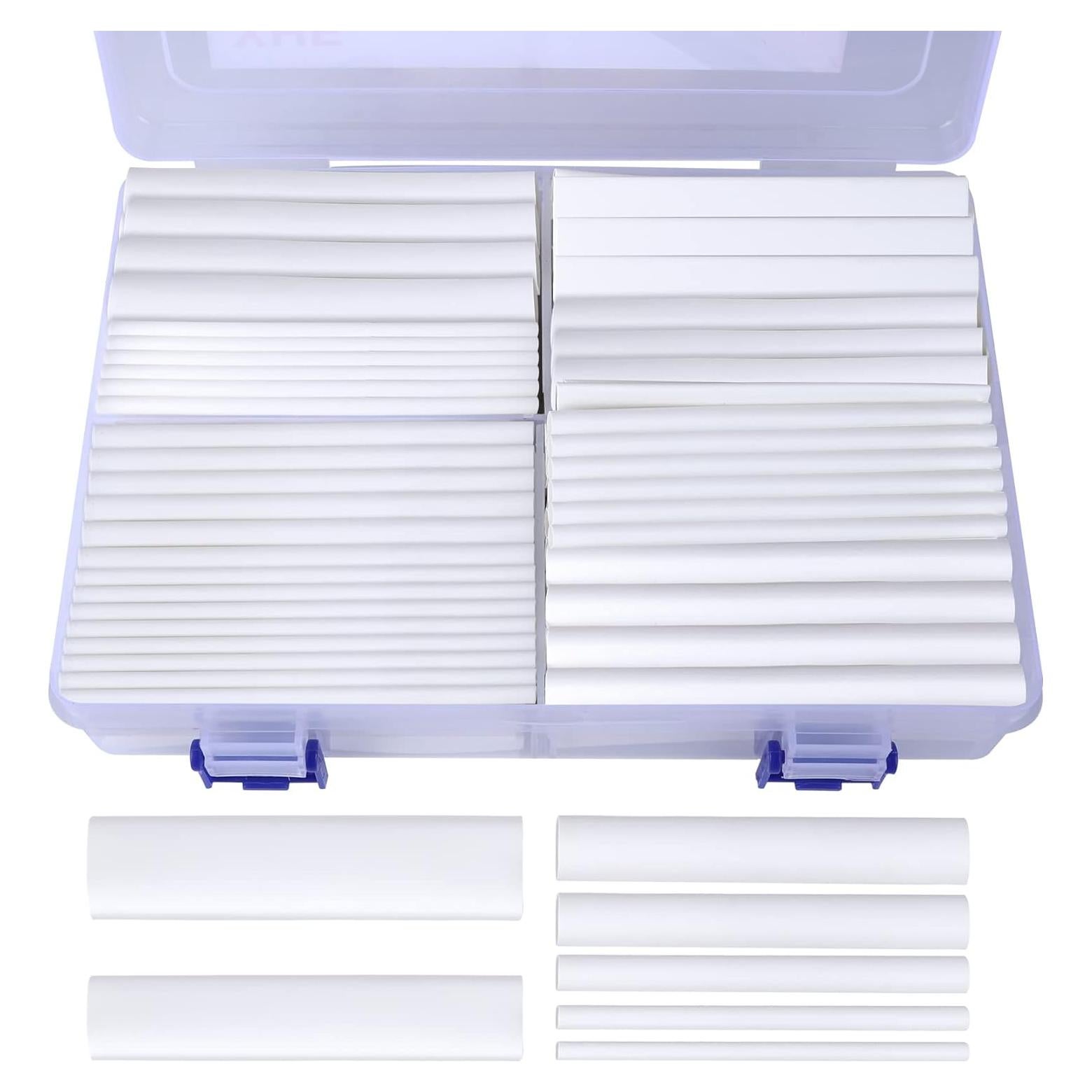 Kit de Tubos Termocontraíbles XHF 205 Pcs 3.5" (8.89 cm) Blanco