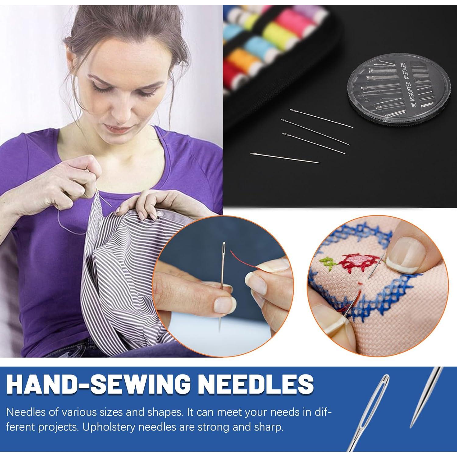 Kit de Costura Glarks 80 Piezas con Hilo, Agujas y Tijeras