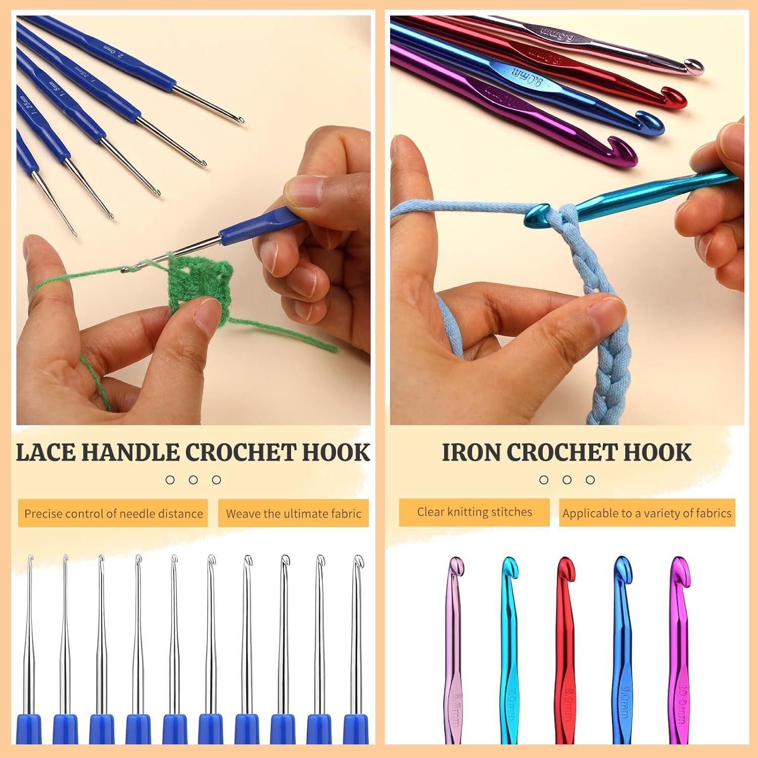 Juego de Ganchillos Ergonómico Zlulary 116 Piezas con Estuche