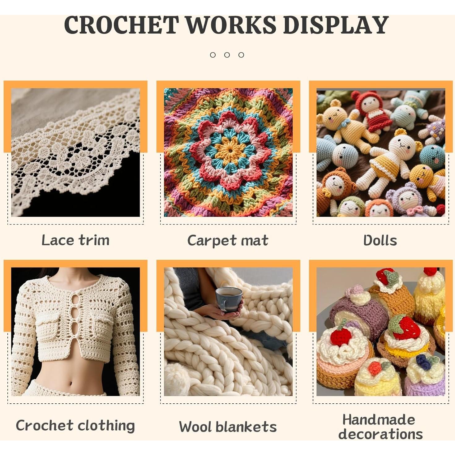 Juego de Ganchillos Ergonómico Zlulary 116 Piezas con Estuche