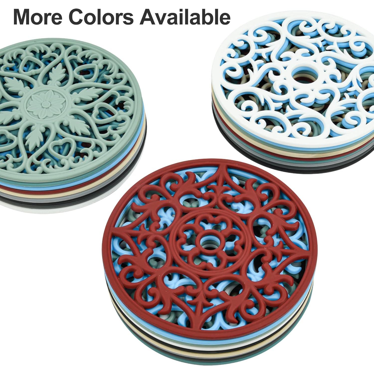 Set de 3 Mats de Silicona Viwehots Antideslizantes 20cm Negro