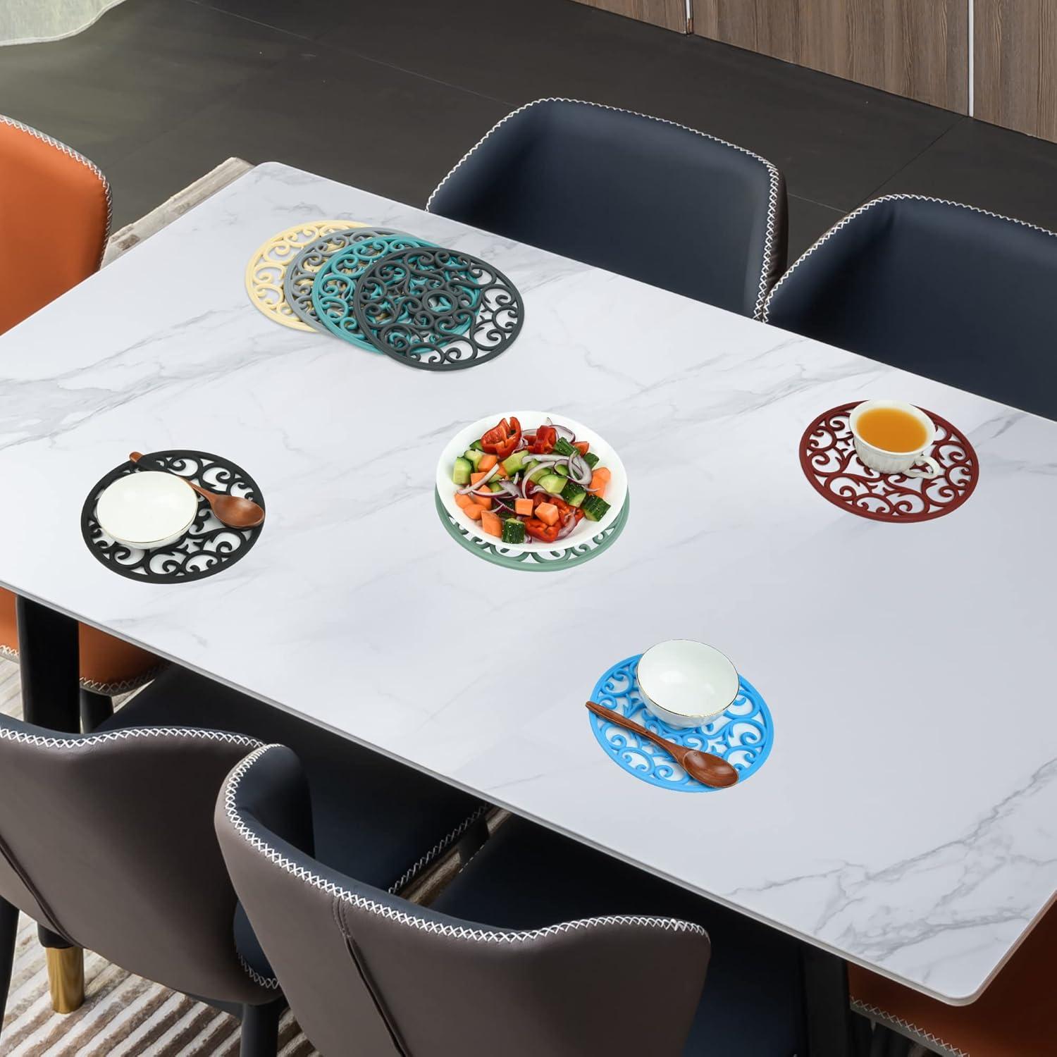 Set de 3 Mats de Silicona Viwehots Antideslizantes 20cm Negro