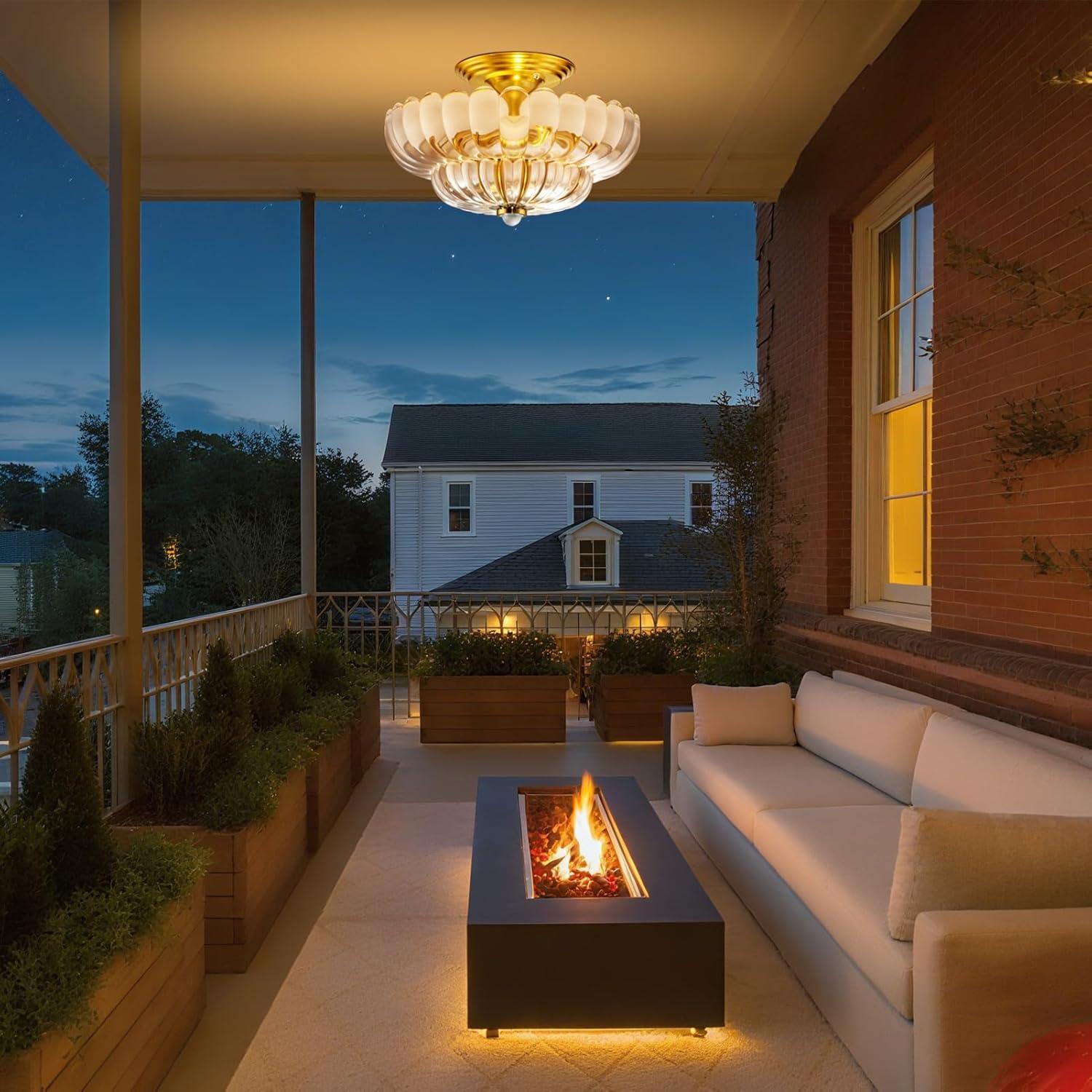 Luz de Techo Exterior con Sensor de Movimiento LMINGHON 30 cm