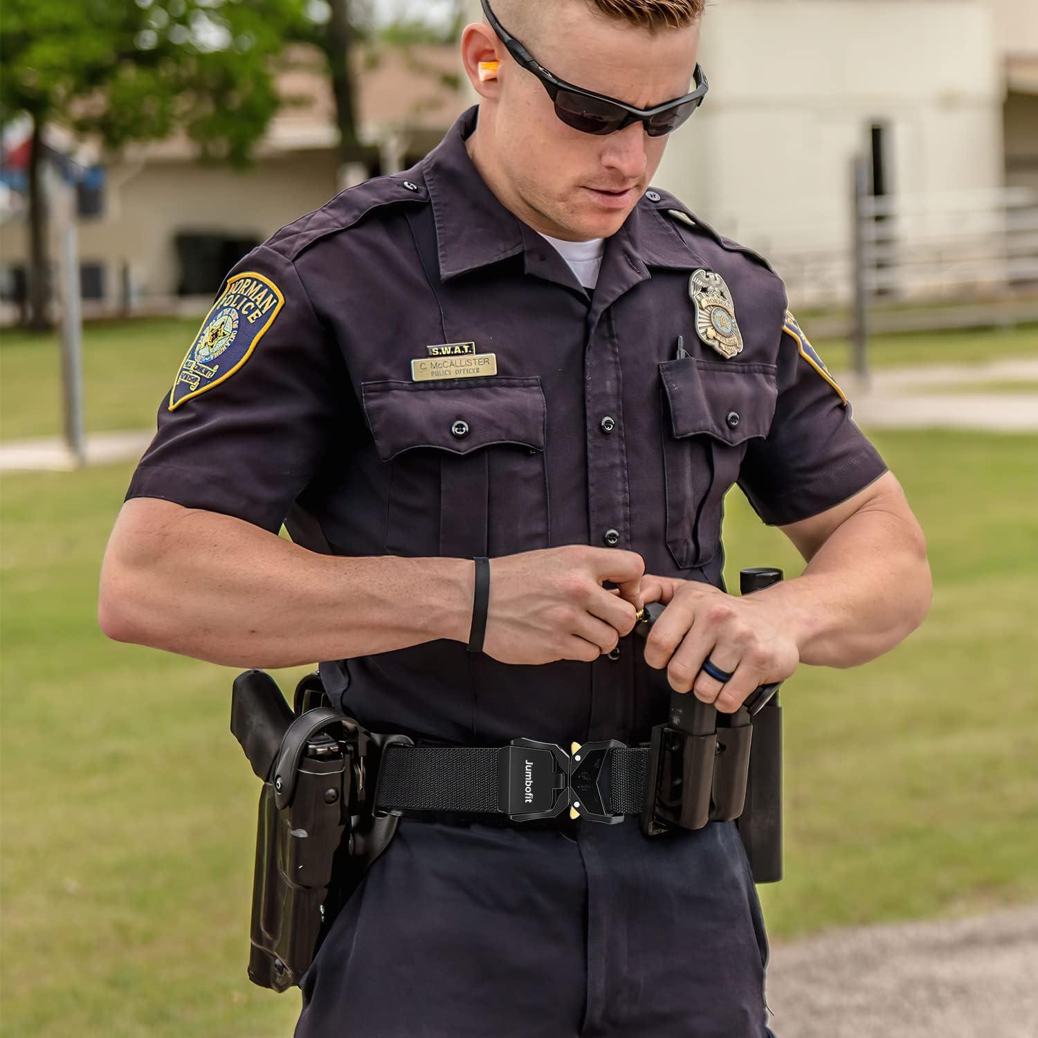 Cinturón Táctico Jumbofit Nylon Ajustable 125 cm con Hebilla