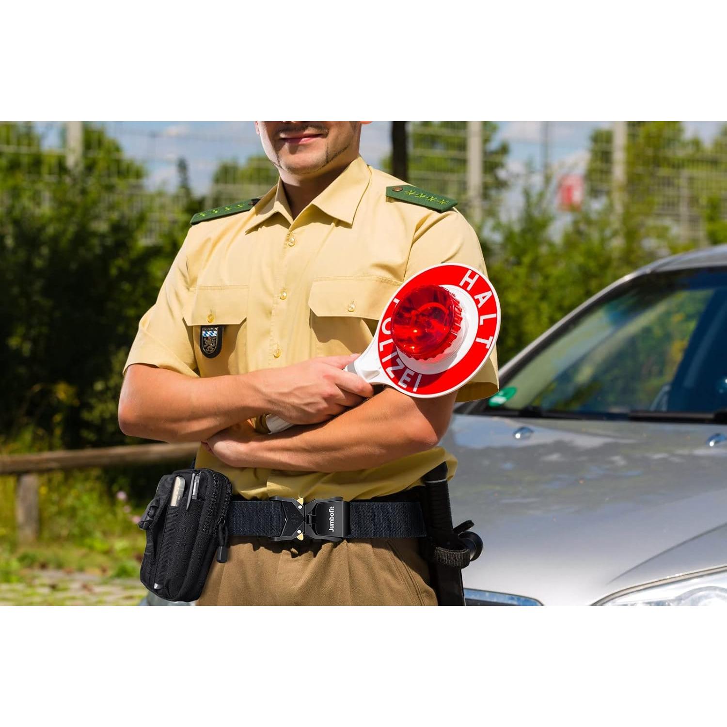 Cinturón Táctico Jumbofit Nylon Ajustable 125 cm con Hebilla