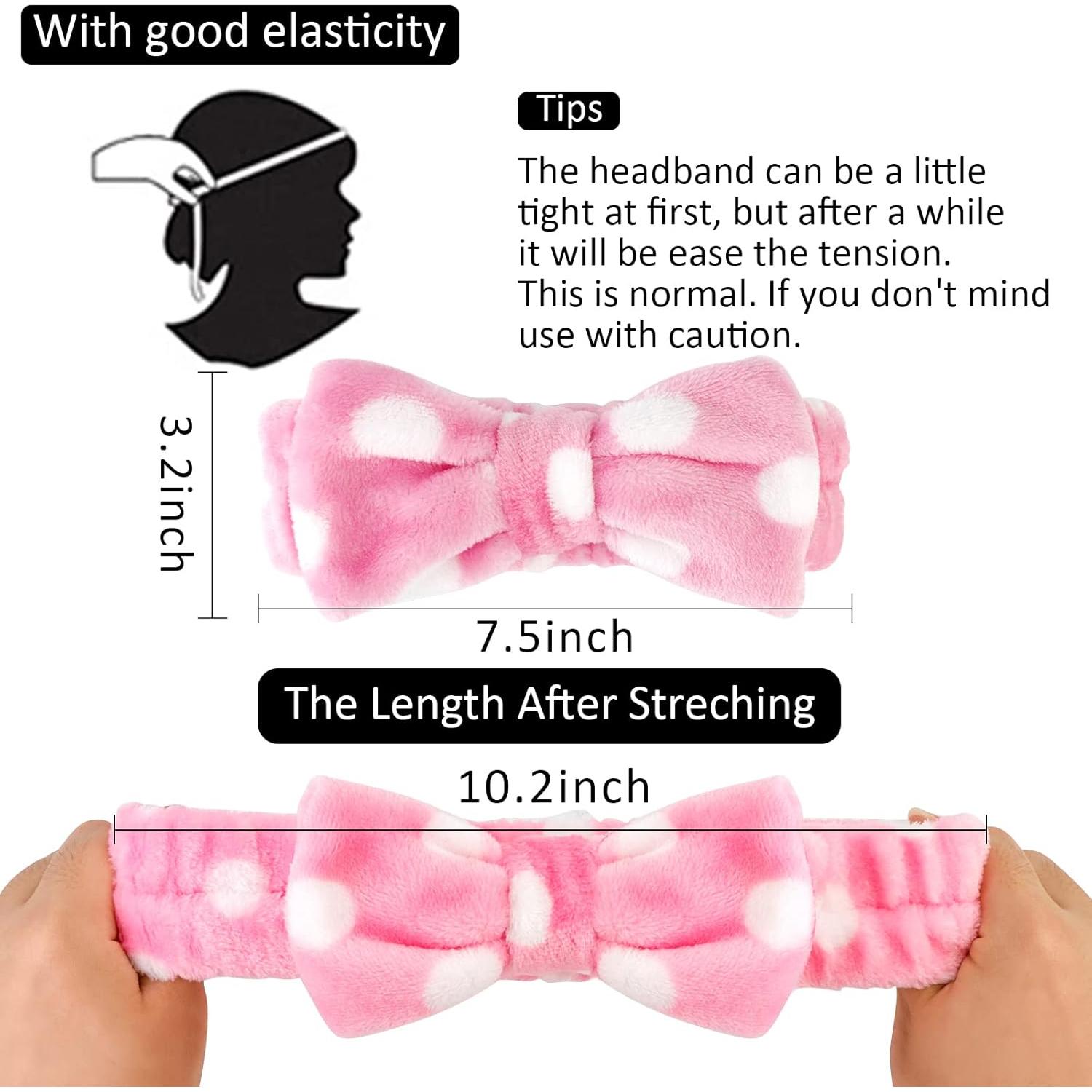 Diademas Antideslizantes AMCAMI - Paquete de 6 Lazos Microfibra