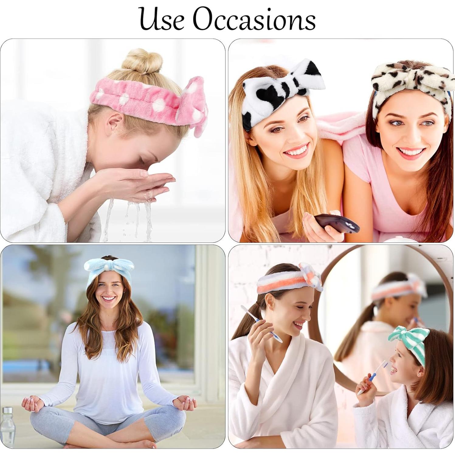 Diademas Antideslizantes AMCAMI - Paquete de 6 Lazos Microfibra