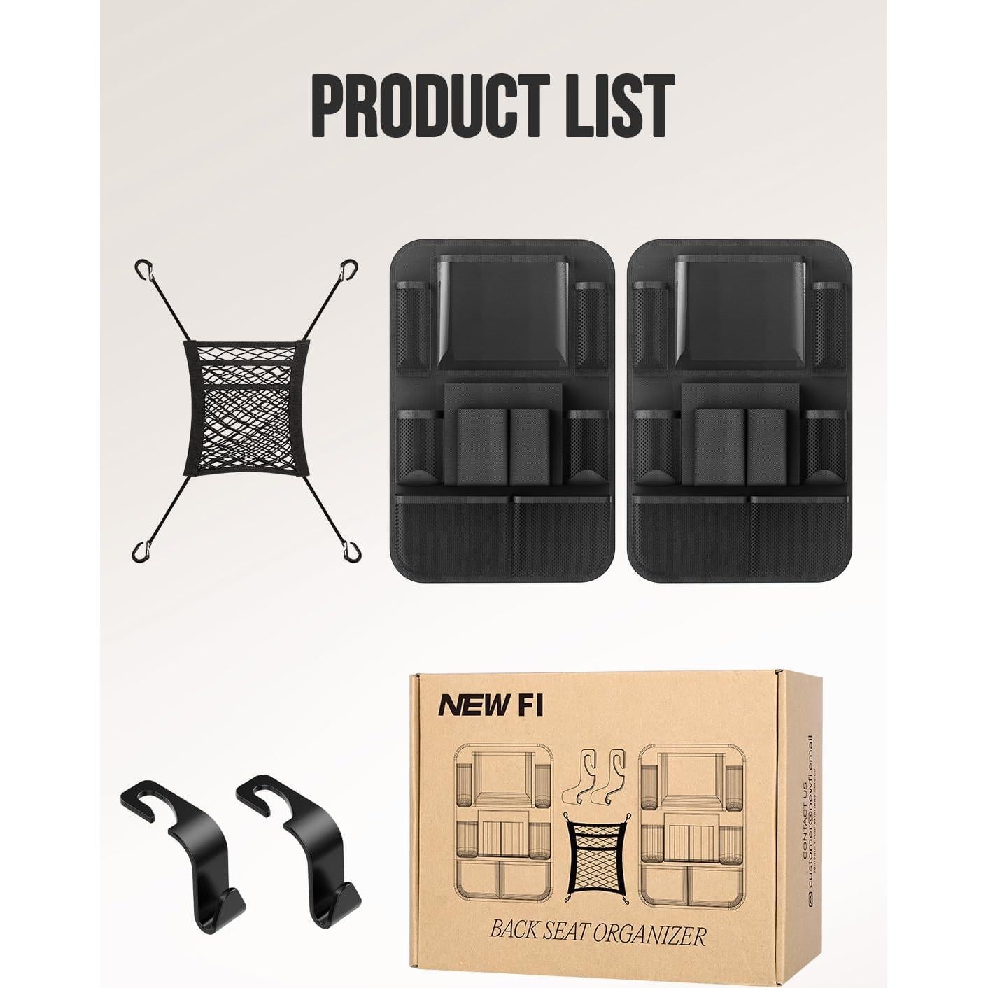 Organizador de Auto New Fi para Asiento Trasero 20 Bolsillos