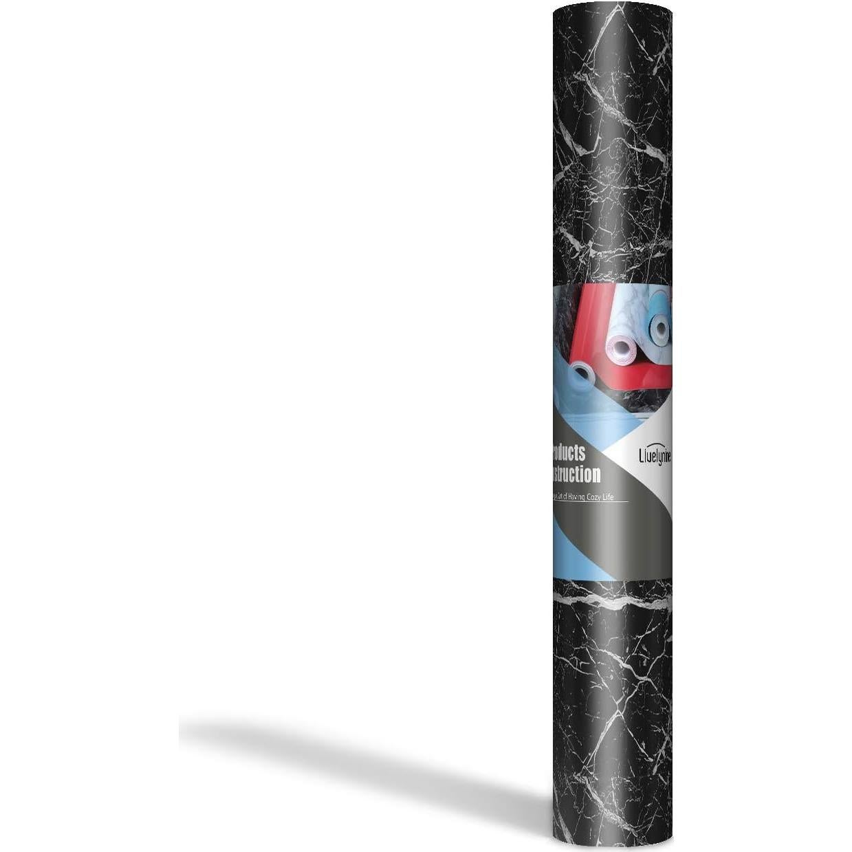 Papel Tapiz Autoadhesivo Livelynine Mármoles Negros 40x200cm