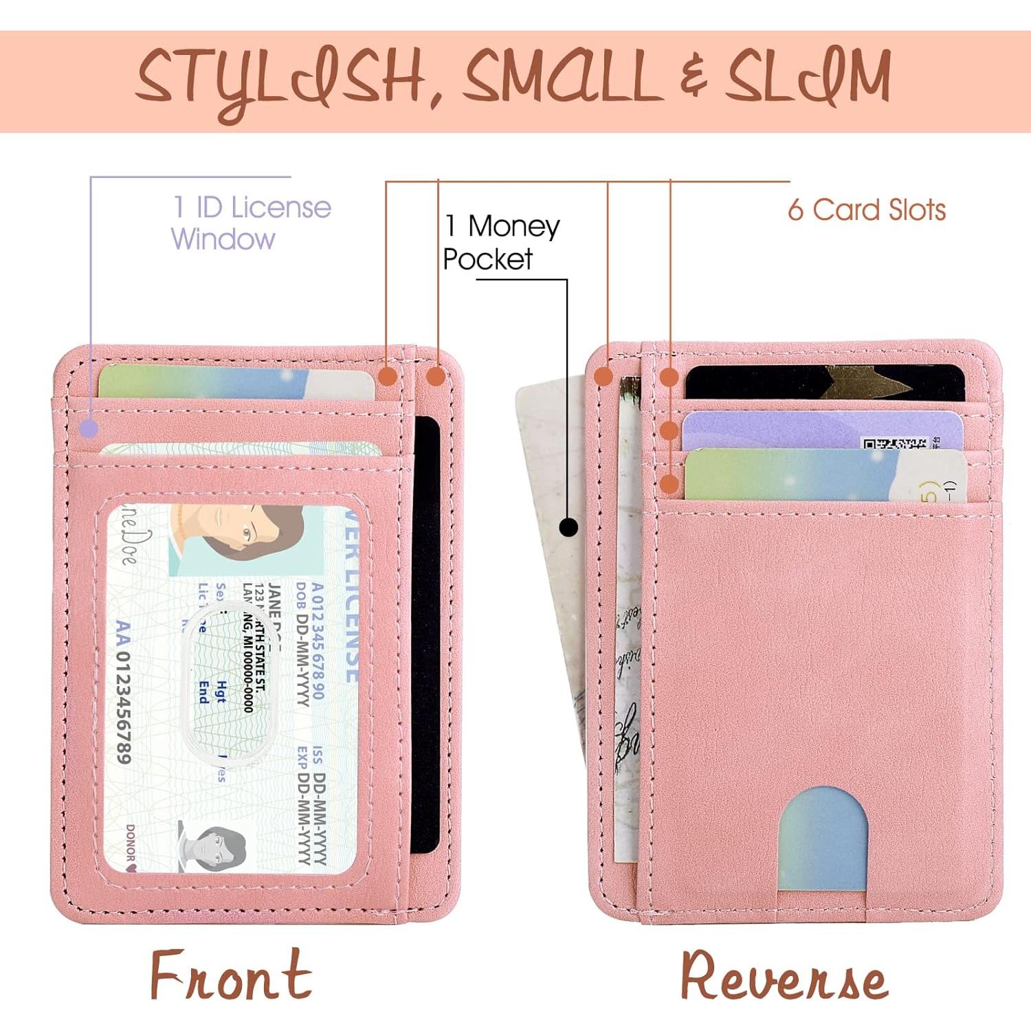 Estuche para Tarjetas de Crédito Giantree Rosa con Bloqueo RFID