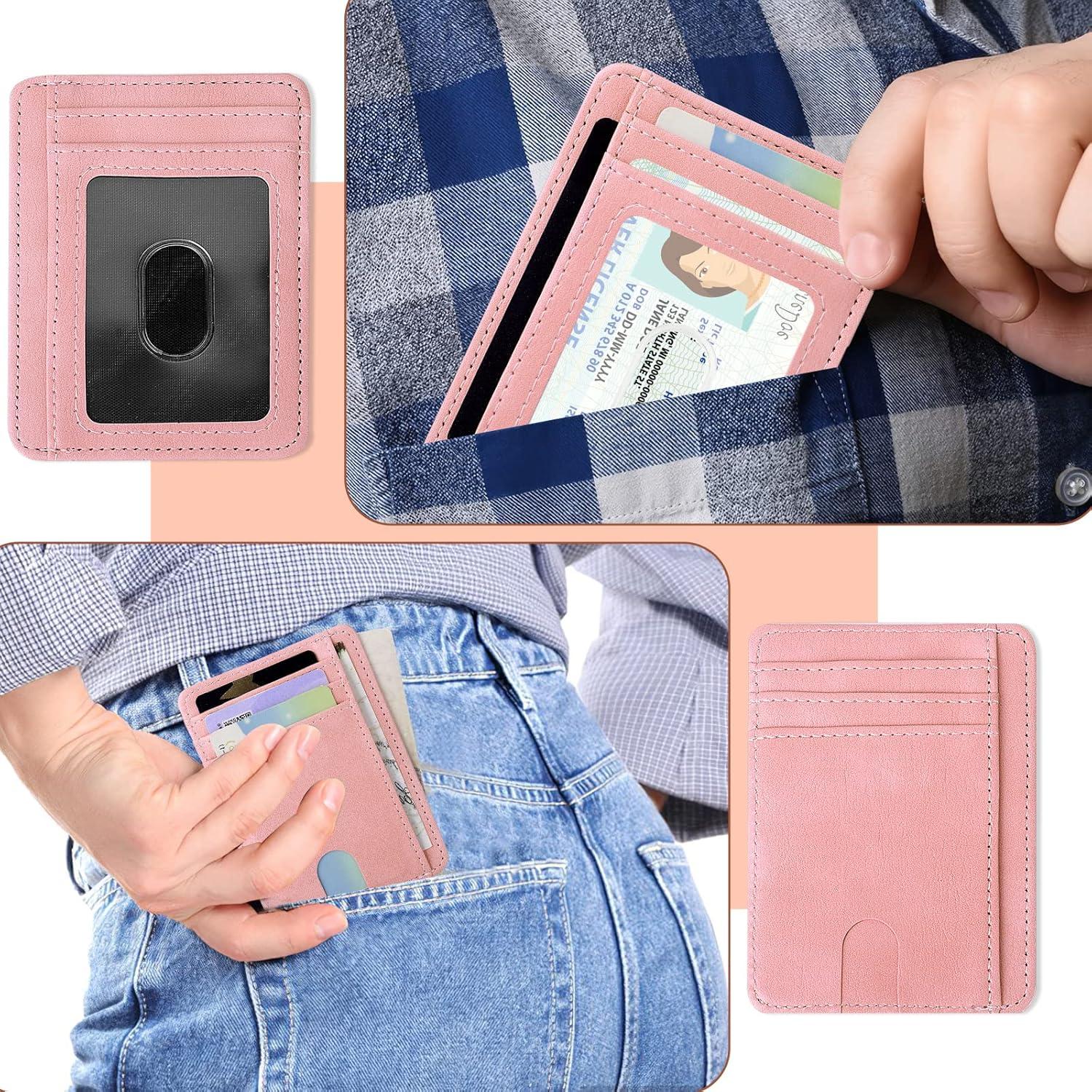 Estuche para Tarjetas de Crédito Giantree Rosa con Bloqueo RFID