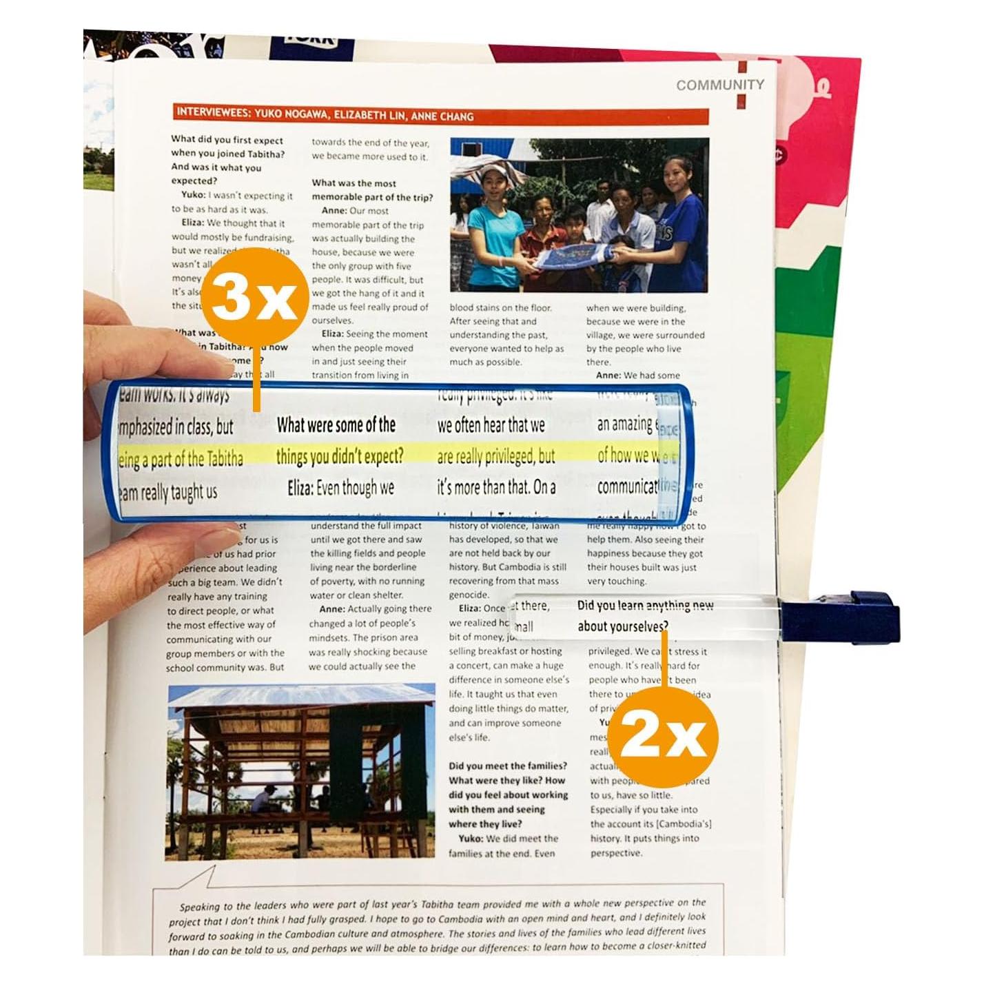 Lupa de Barra 3X MAGDEPO 15.24 cm para Baja Visión