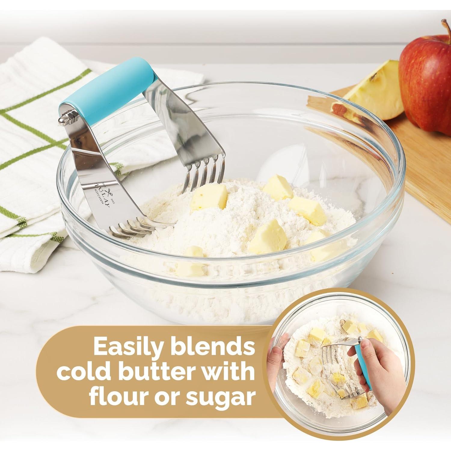 Cortador de Masa Zulay Kitchen - Acero Inoxidable 11.43 cm Azul