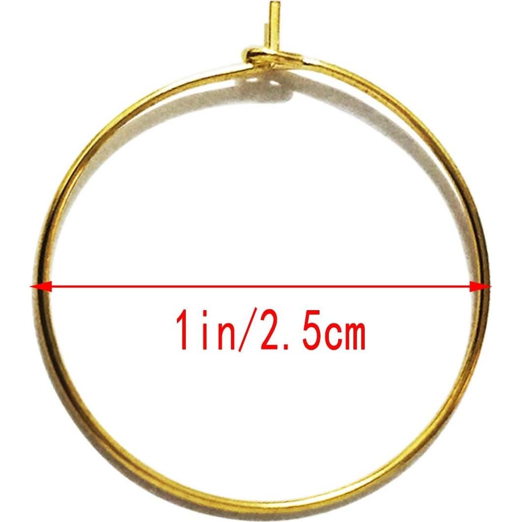 Anillos de encanto chapados en oro TTSAM para copas de vino - 100 piezas