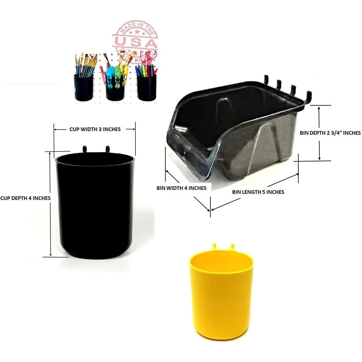 Juego de Almacenamiento WallPeg - 12 Contenedores y 4 Tazas