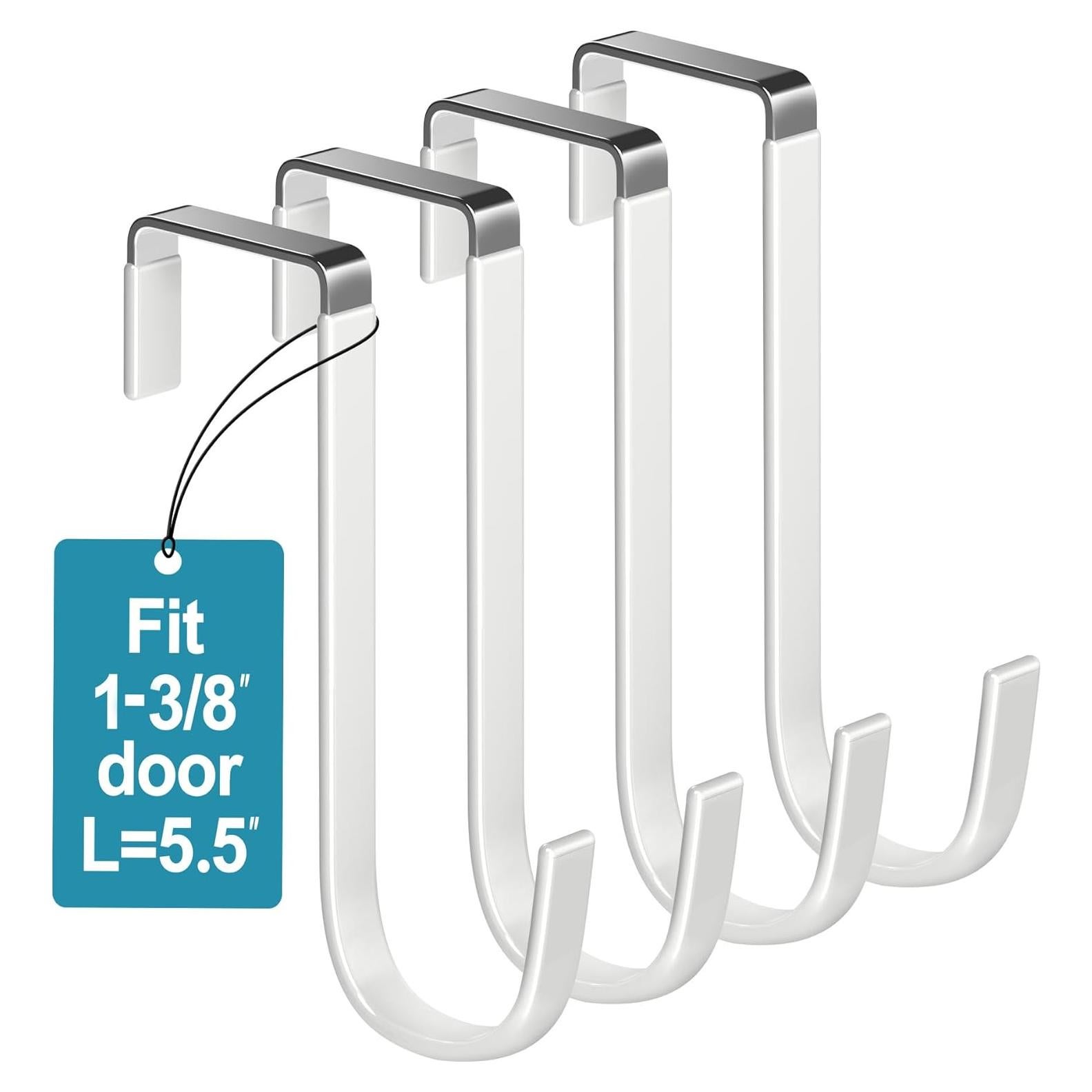 Ganchos sobre la puerta Mars-Rock 4Pcs 5.5" Acero Cromado