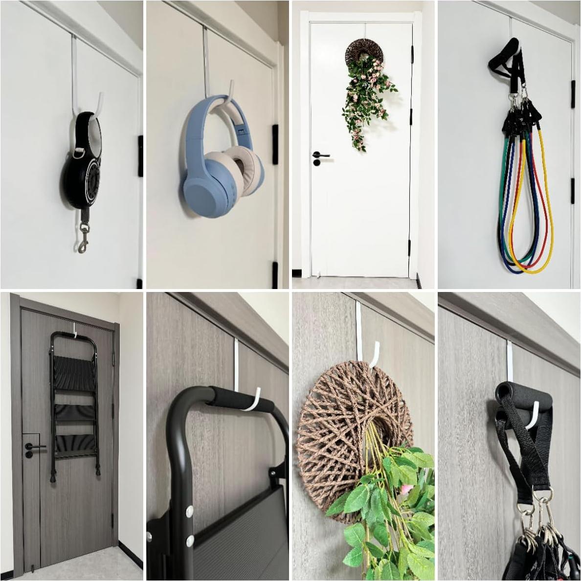 Ganchos sobre la puerta Mars-Rock 4Pcs 5.5" Acero Cromado