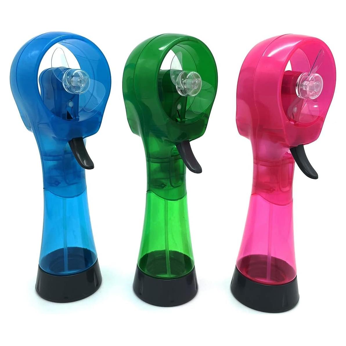 Ventilador Portátil de Mano BJPEY con Rociador - Azul, Verde, Rosa