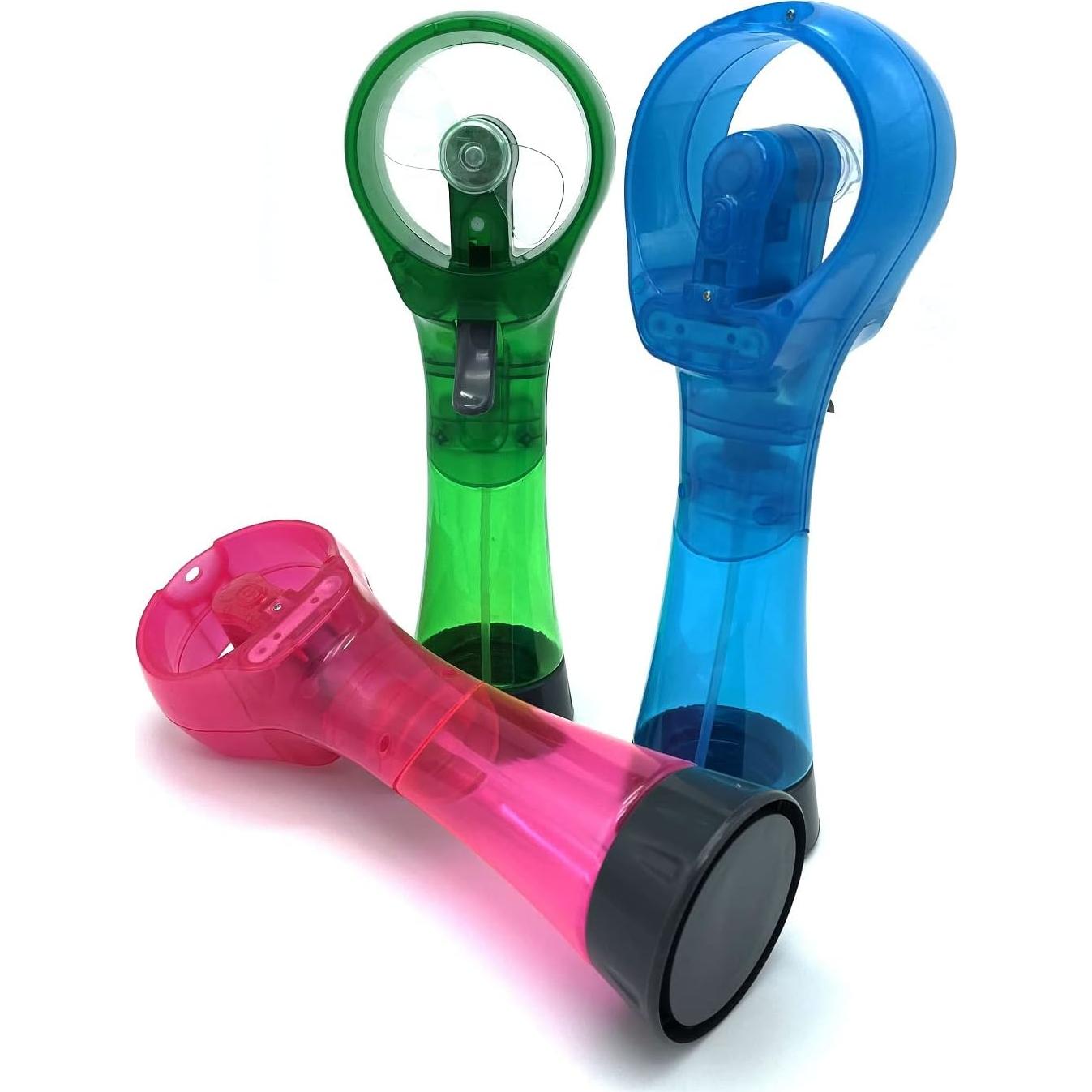 Ventilador Portátil de Mano BJPEY con Rociador - Azul, Verde, Rosa