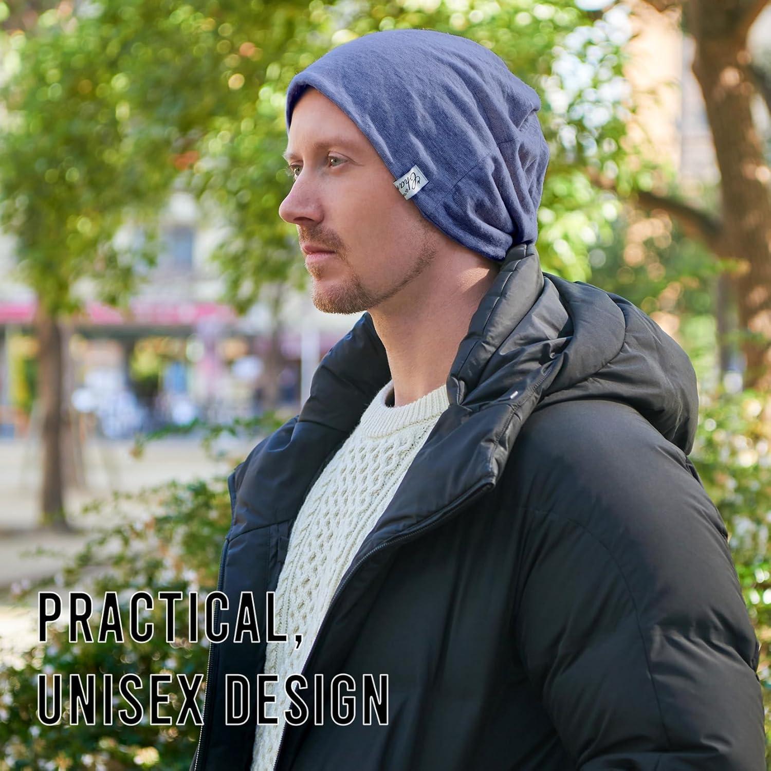 Gorro de Lino Charm 3 en 1 para Hombre - Diadema y Gaiter Mostaza