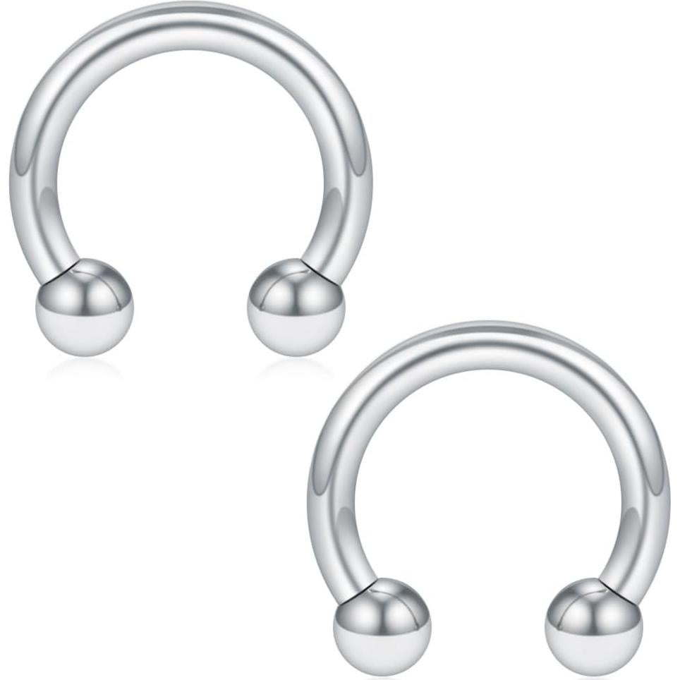 Anillos de Aro 12PCS SCERRING Acero Inoxidable 10mm 12G