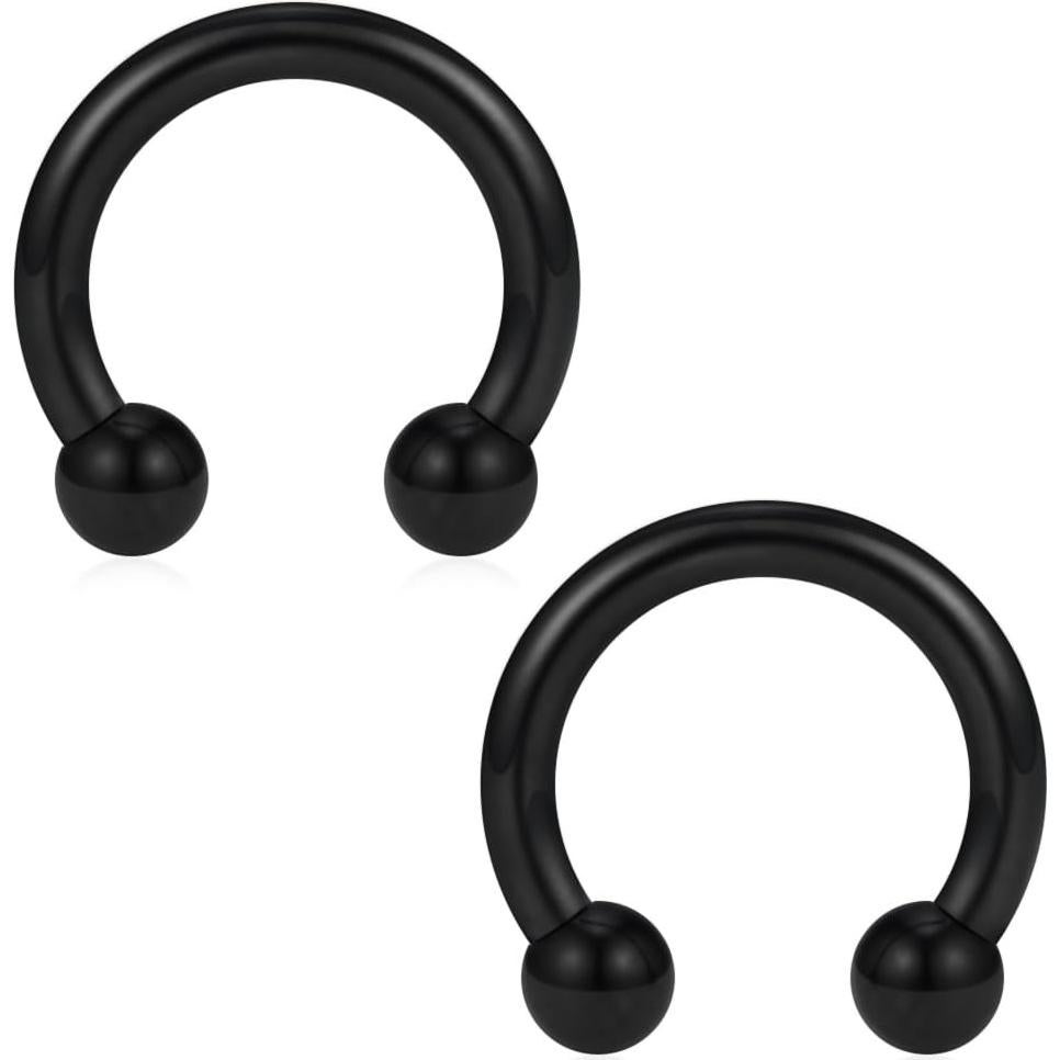 Anillos de Aro 12PCS SCERRING Acero Inoxidable 10mm 12G