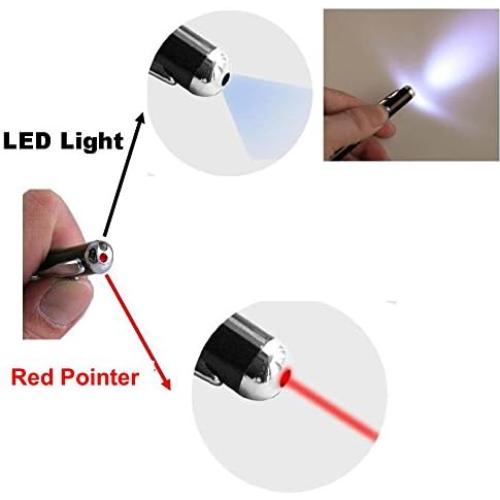 Bolígrafo Stylus 4-en-1 DuraForcity Negro con Linterna LED