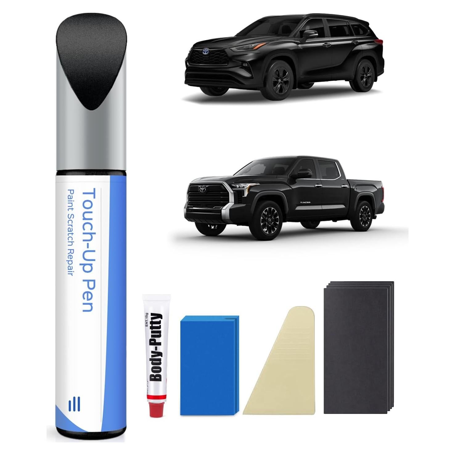 Kit de Reparación de Pintura PARTS4EV para Toyota - Negro Metálico