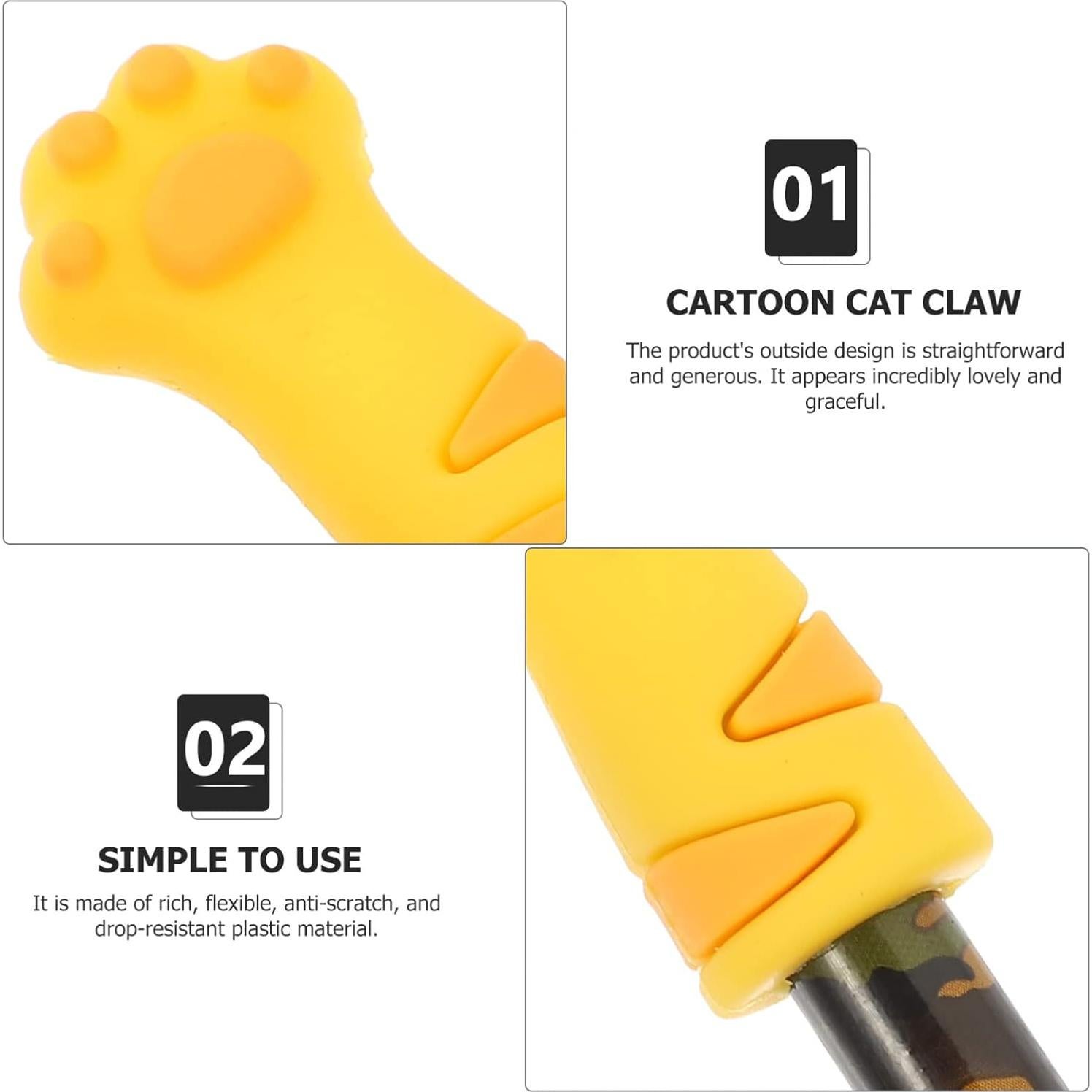 12 Fundas de Lápiz de Silicona NUOBESTY - Diseño de Garra de Gato