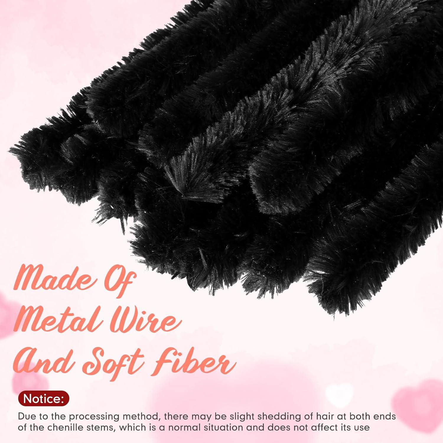 Limpiadores de Tubos Jumbo Hotop 30 Pcs 30mm Negro Manualidades