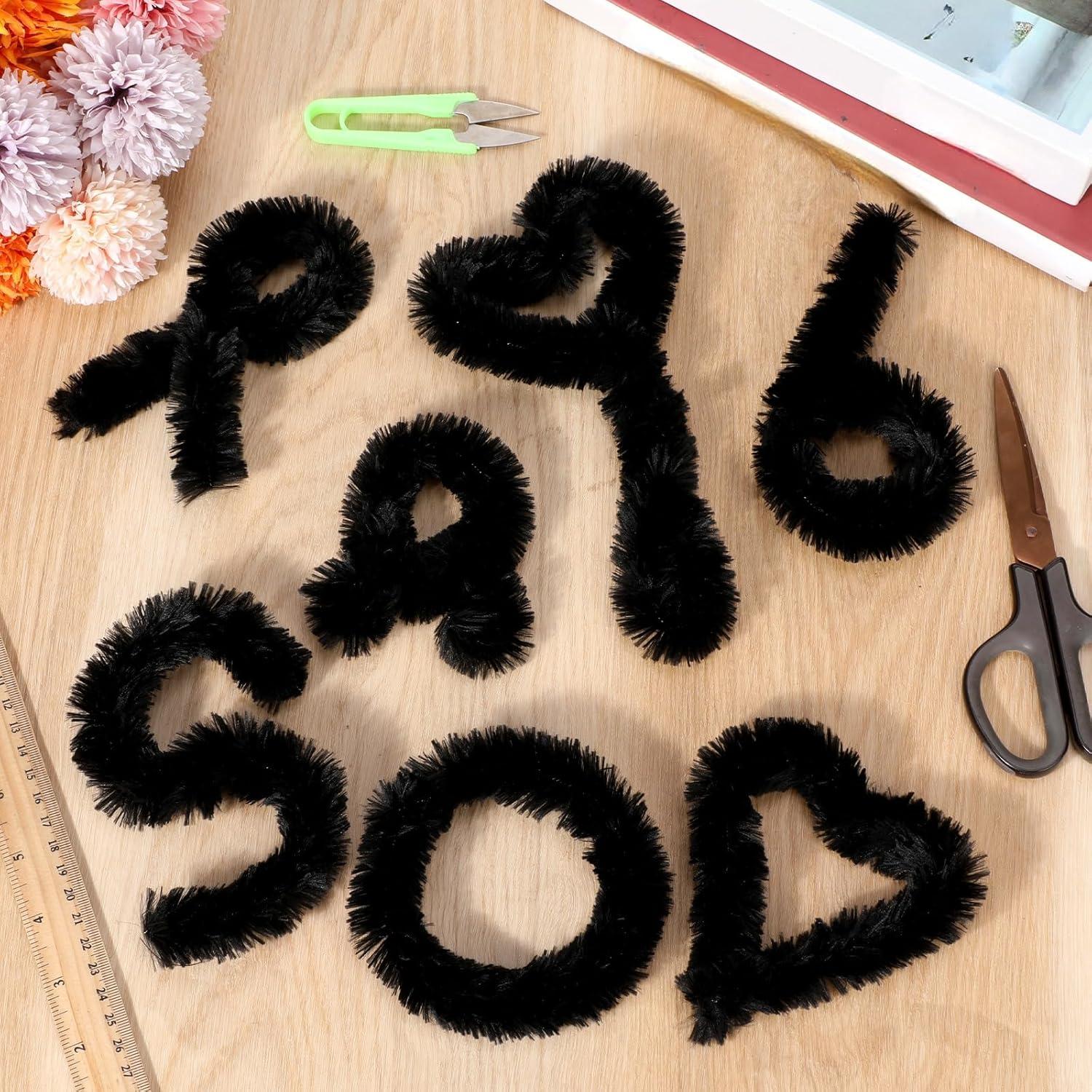 Limpiadores de Tubos Jumbo Hotop 30 Pcs 30mm Negro Manualidades