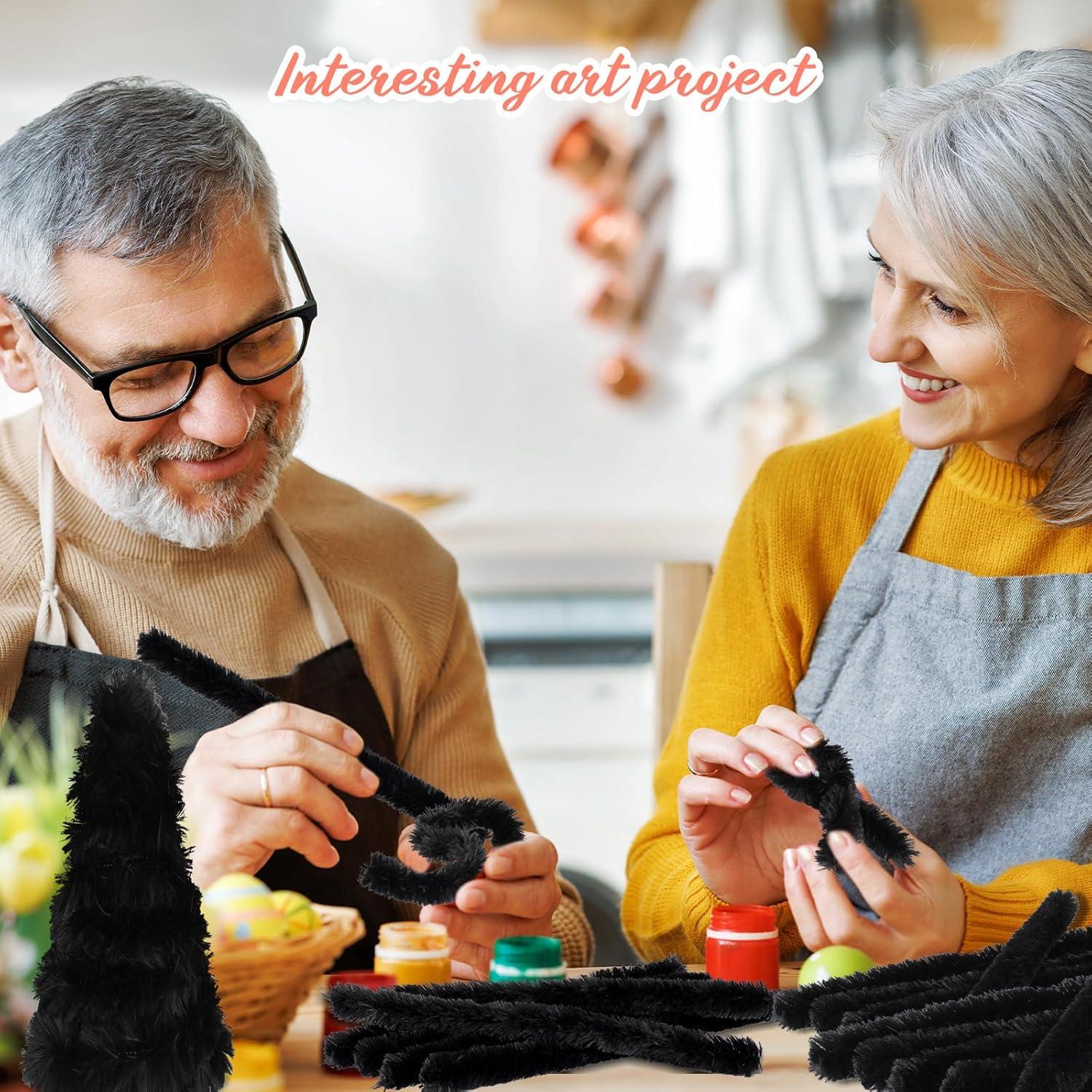 Limpiadores de Tubos Jumbo Hotop 30 Pcs 30mm Negro Manualidades