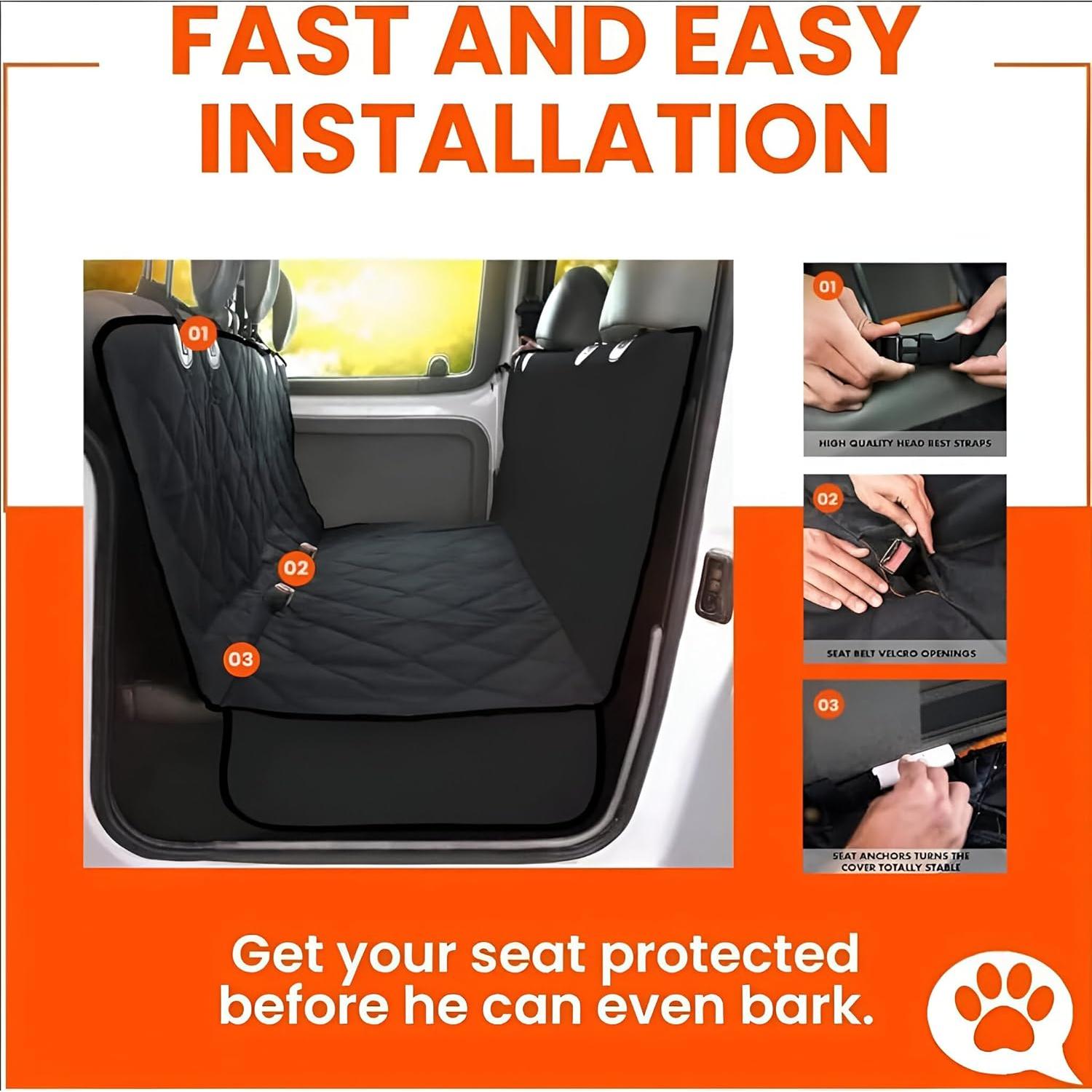 Funda de Asiento para Perro ElitePet - Impermeable y Antideslizante