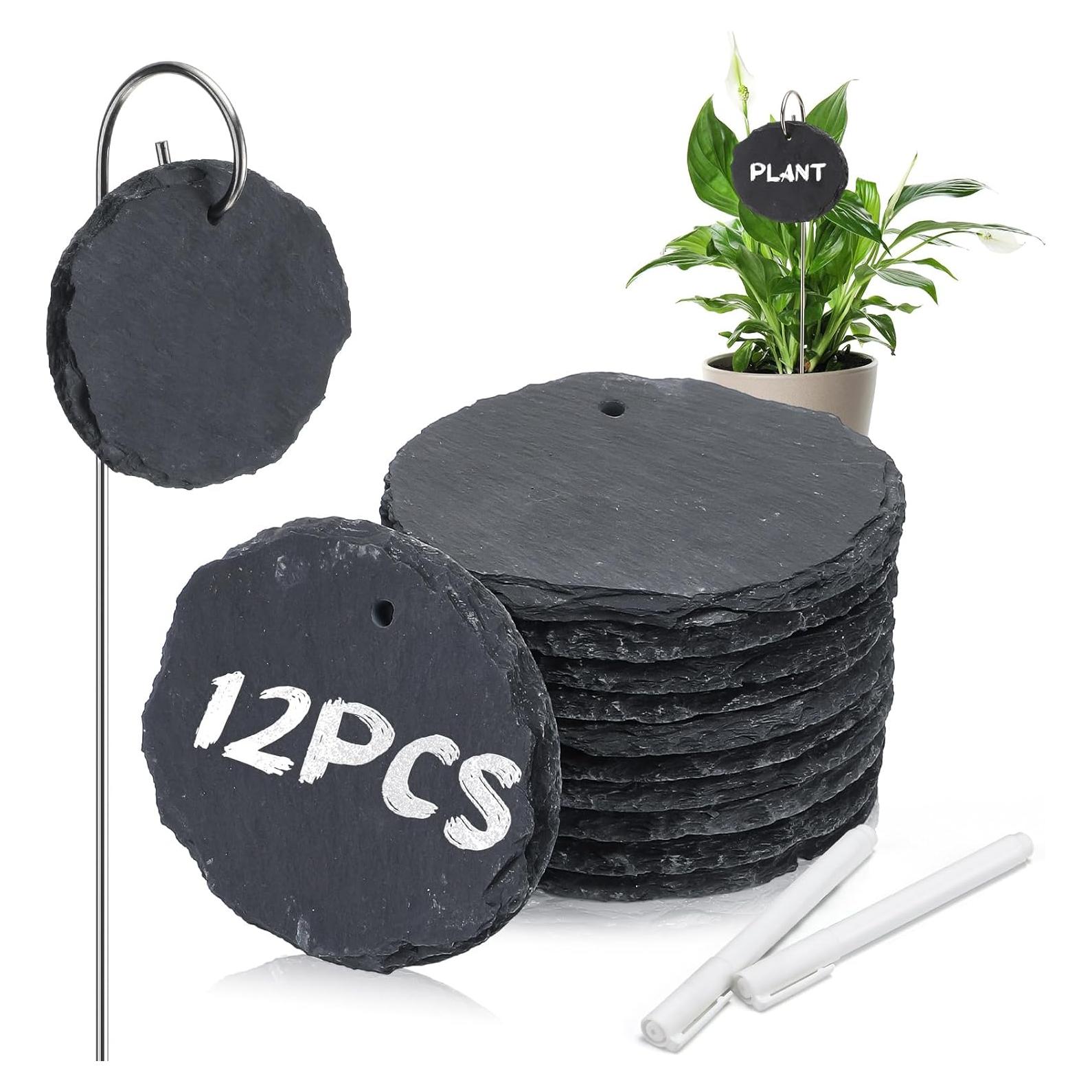 12 Etiquetas de Pizarra para Jardín Colingmill Ovaladas