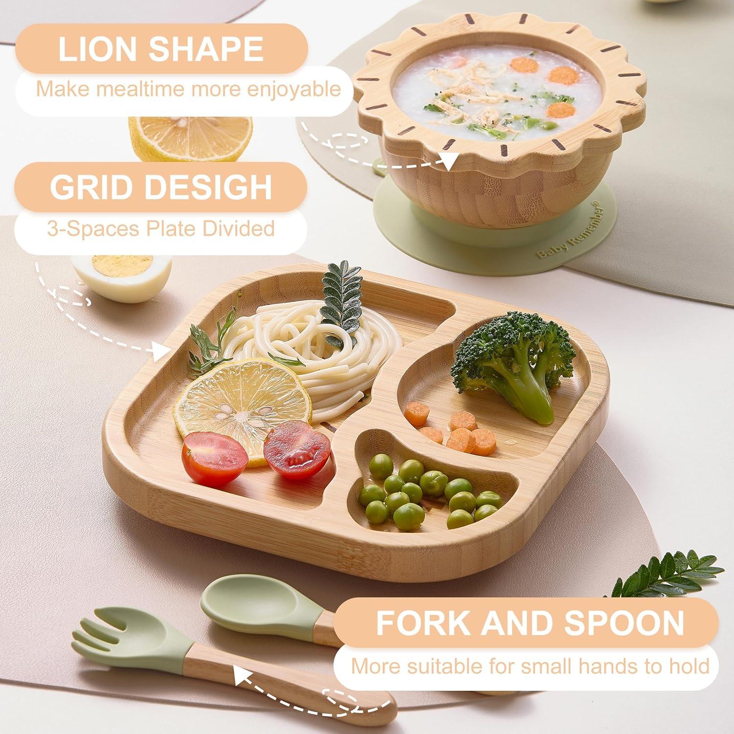 Set de Alimentación para Bebé BABY REMEMBER - 4 Piezas Verde