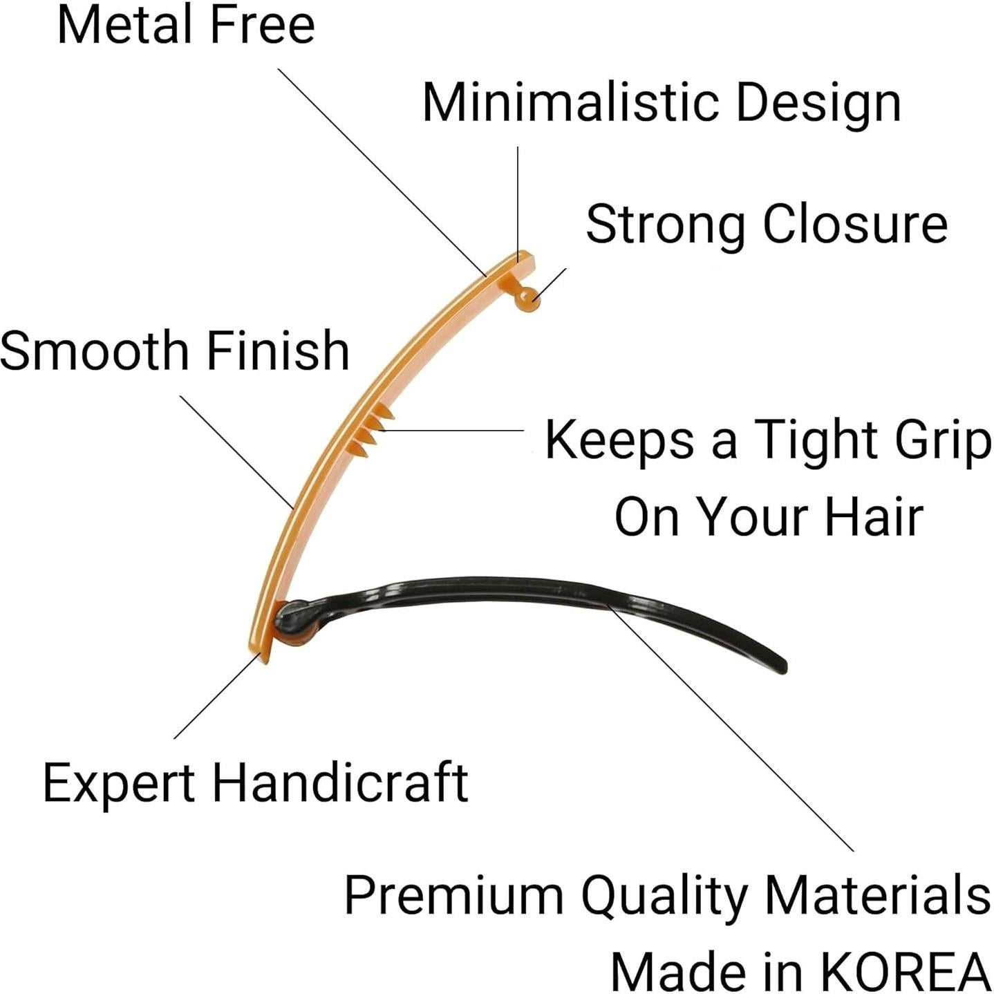 Juego de 12 pinzas para el cabello Aurora Pin - Sin metal, antideslizantes