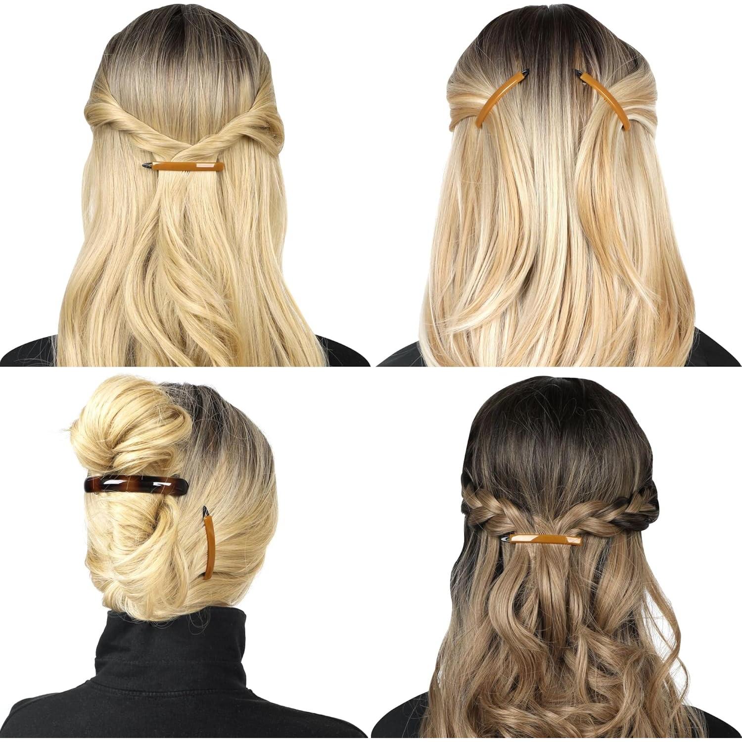 Juego de 12 pinzas para el cabello Aurora Pin - Sin metal, antideslizantes