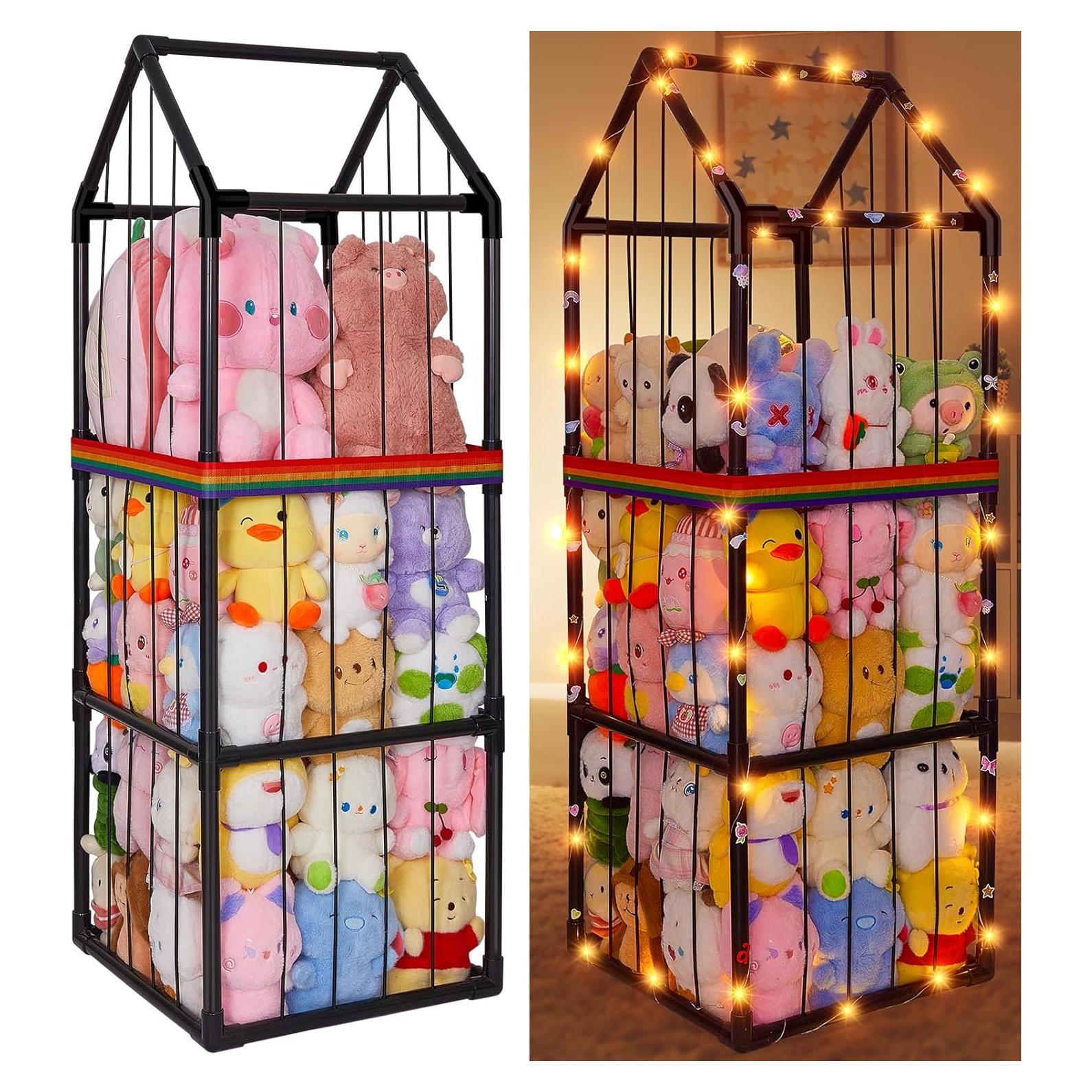 Organizador de Juguetes Castillo Unicornio 3 Niveles PVC Negro