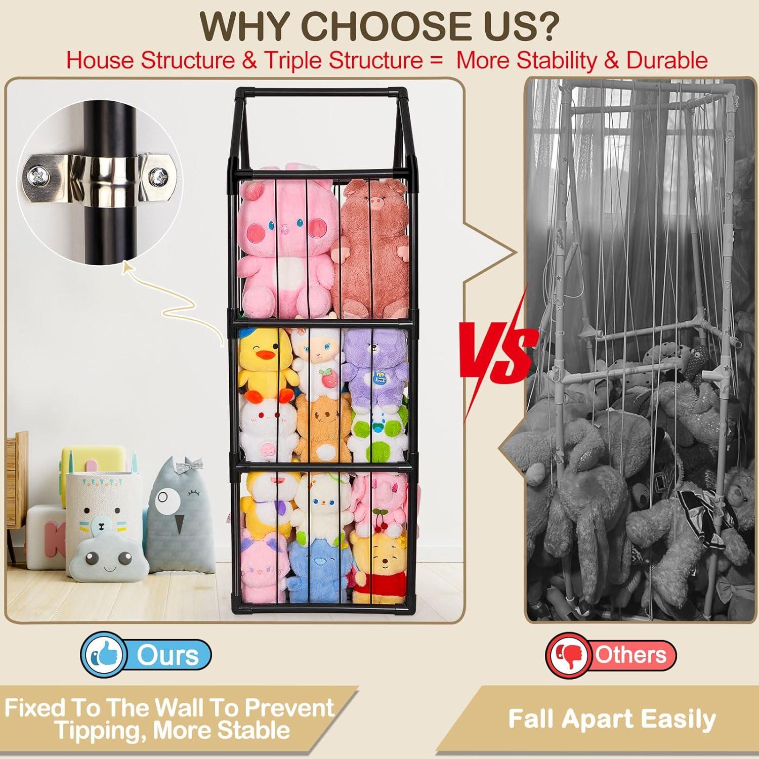 Organizador de Juguetes Castillo Unicornio 3 Niveles PVC Negro