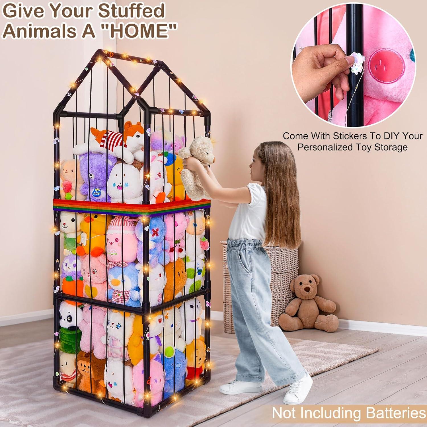 Organizador de Juguetes Castillo Unicornio 3 Niveles PVC Negro