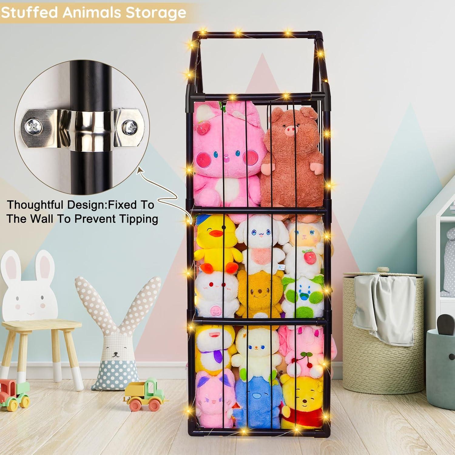 Organizador de Juguetes Castillo Unicornio 3 Niveles PVC Negro